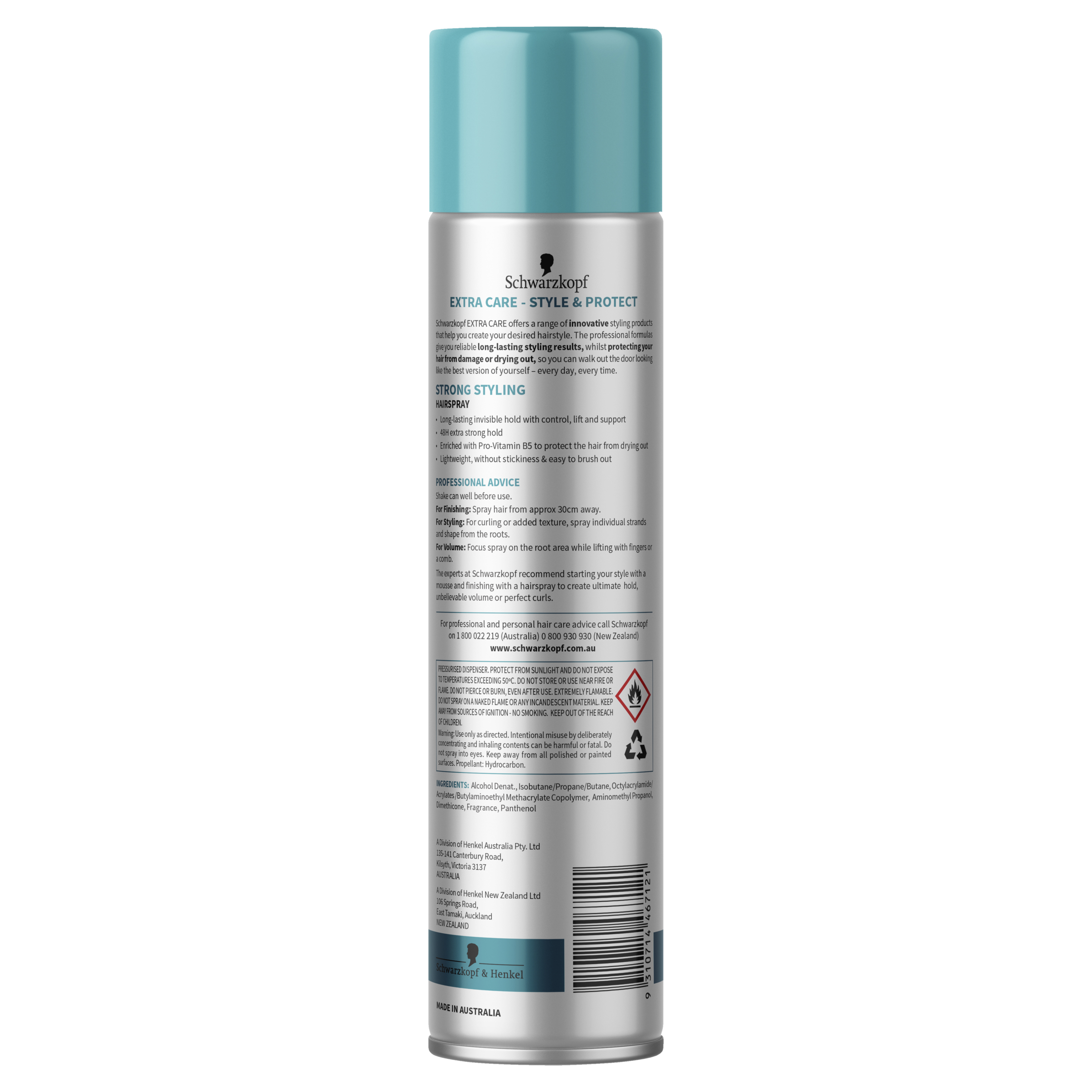 SCHWARZKOPF EXTRA CARE STRONG STYLING HAIRSPRAY 250G - Image 2
