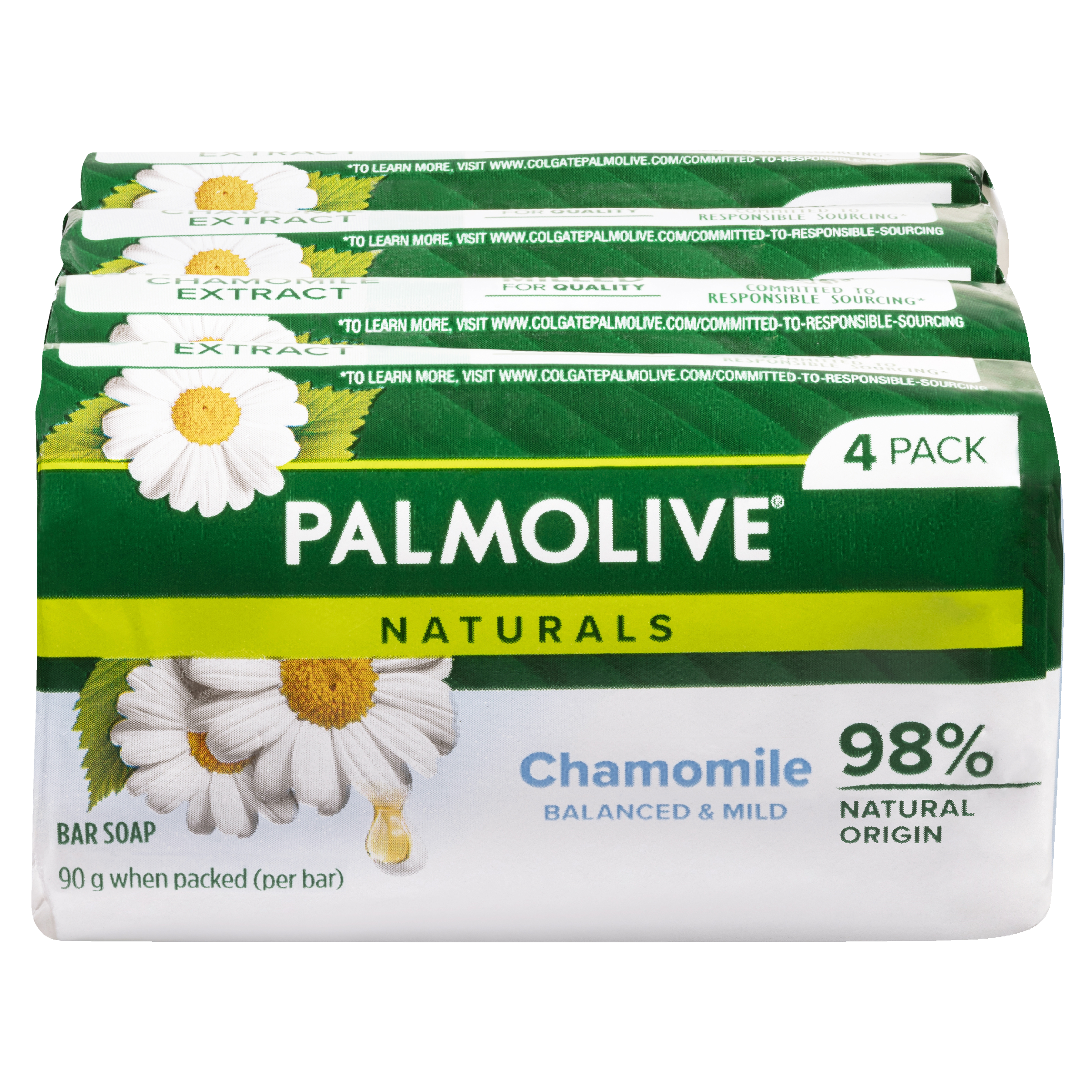 PALMOLIVE NATURALS BODY SOAP CHAMOMILE EXTRACTS 90G 4 PACK - Image 2