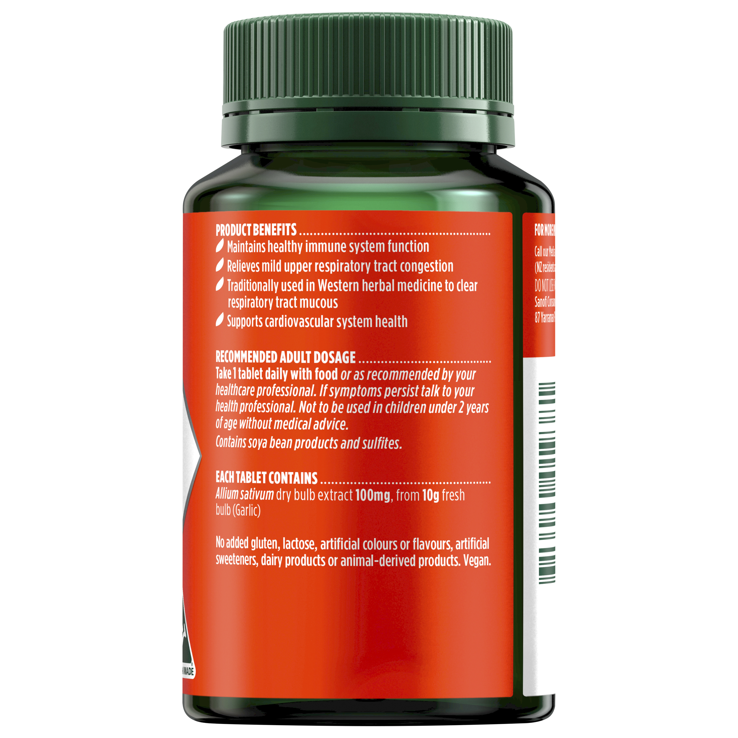 NATURES OWN HIGH STRENGTH GARLIC 10000MG 100 TABLETS - Image 2