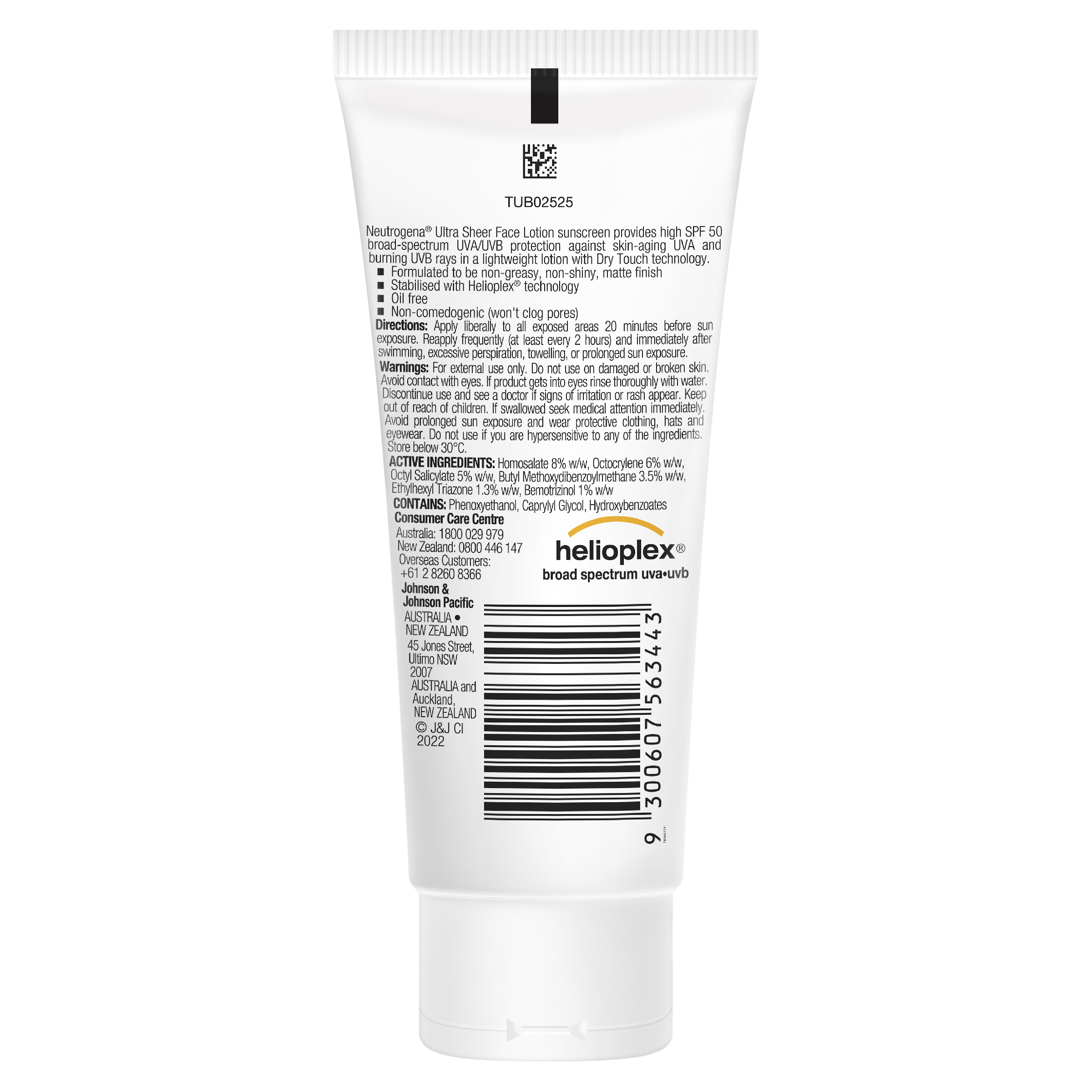 NEUTROGENA ULTRA SHEER FACE LOTION SPF50 88ML - Image 2