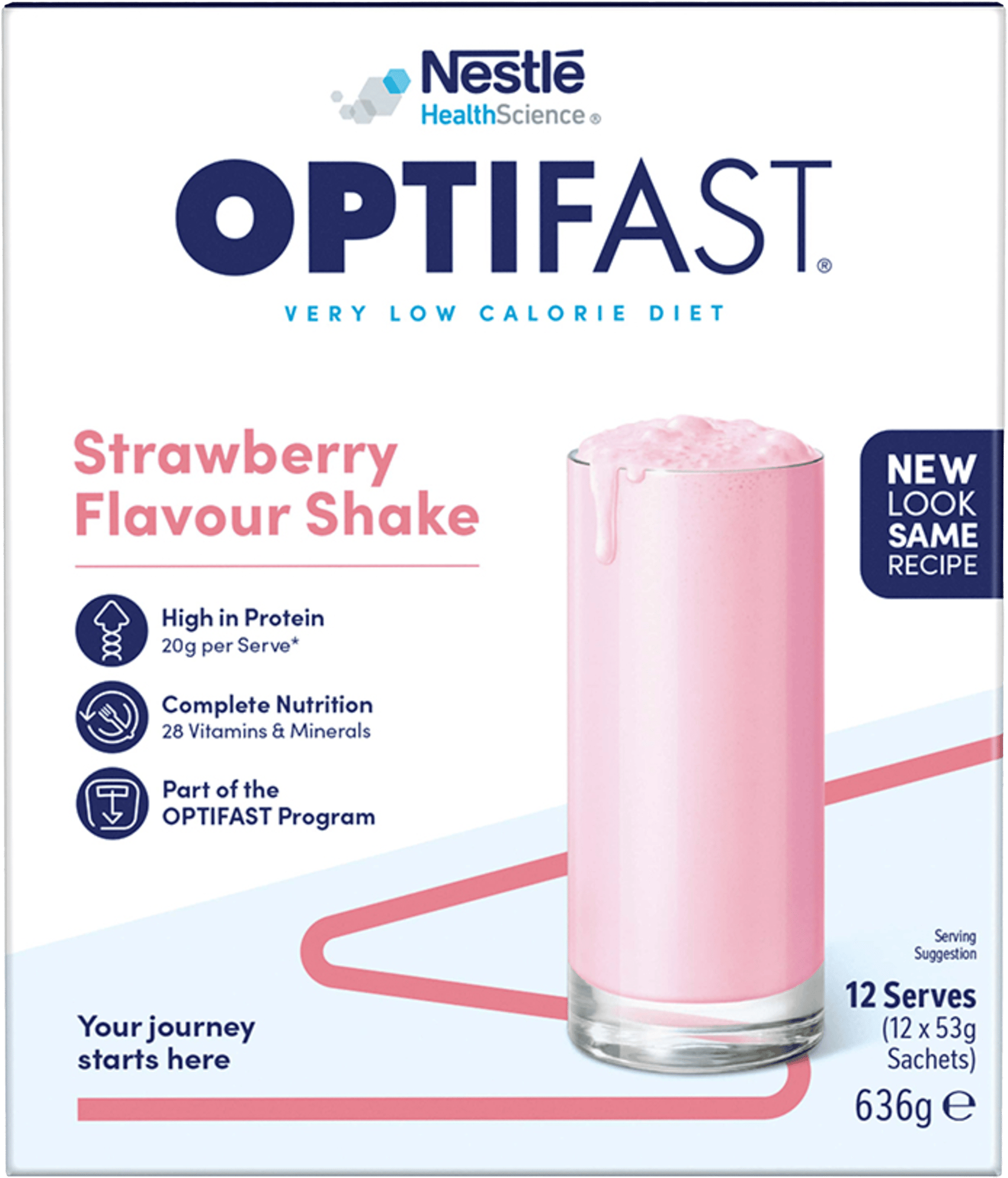 OPTIFAST VLCD SHAKE STRAWBERRY 53G 12 PACK