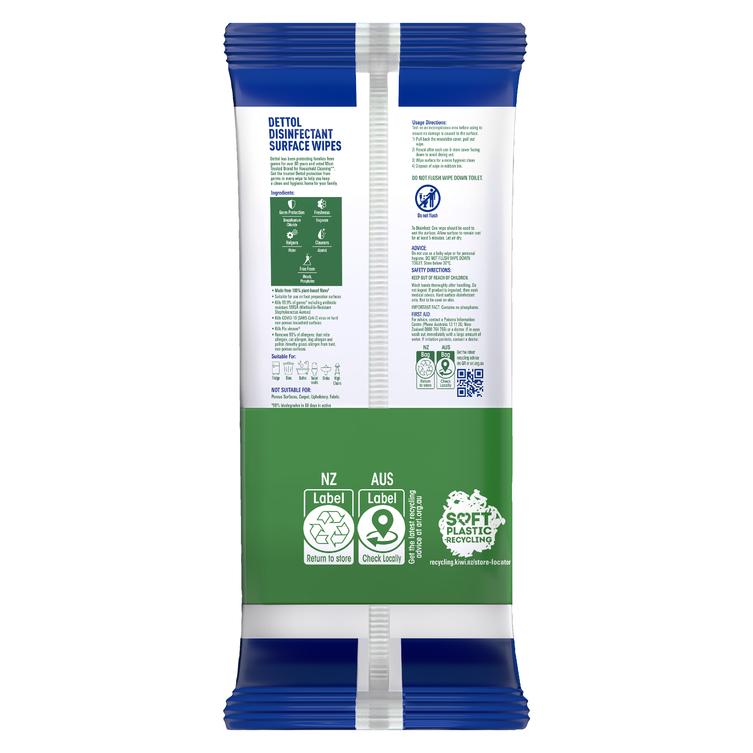 DETTOL MULTI PURPOSE CLEANING WIPES FRESH 300 PACK - Image 4