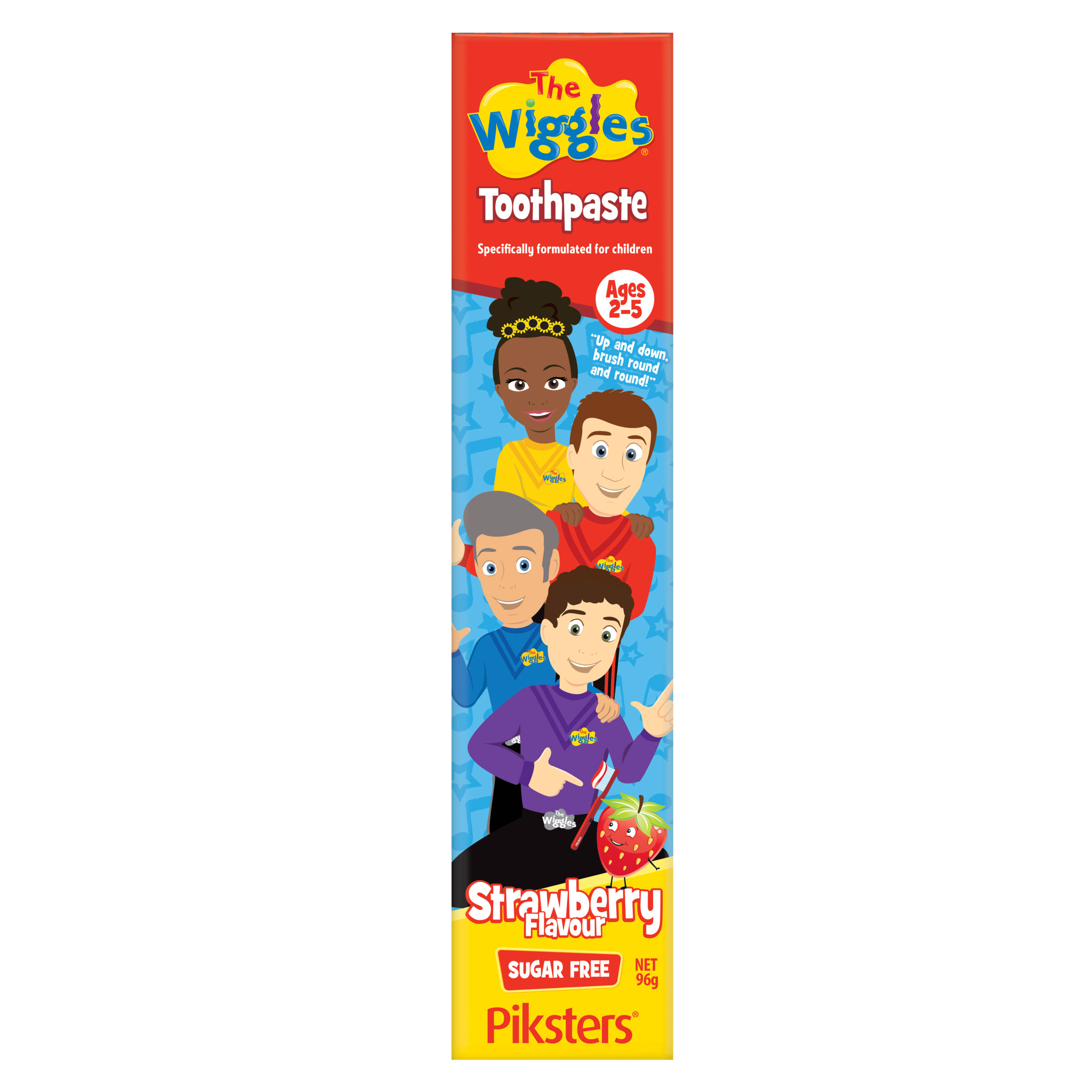 PIKSTERS TOOTHPASTE THE WIGGLES KIDS STRAWBERRY 2-5 YEARS 96G - Image 2