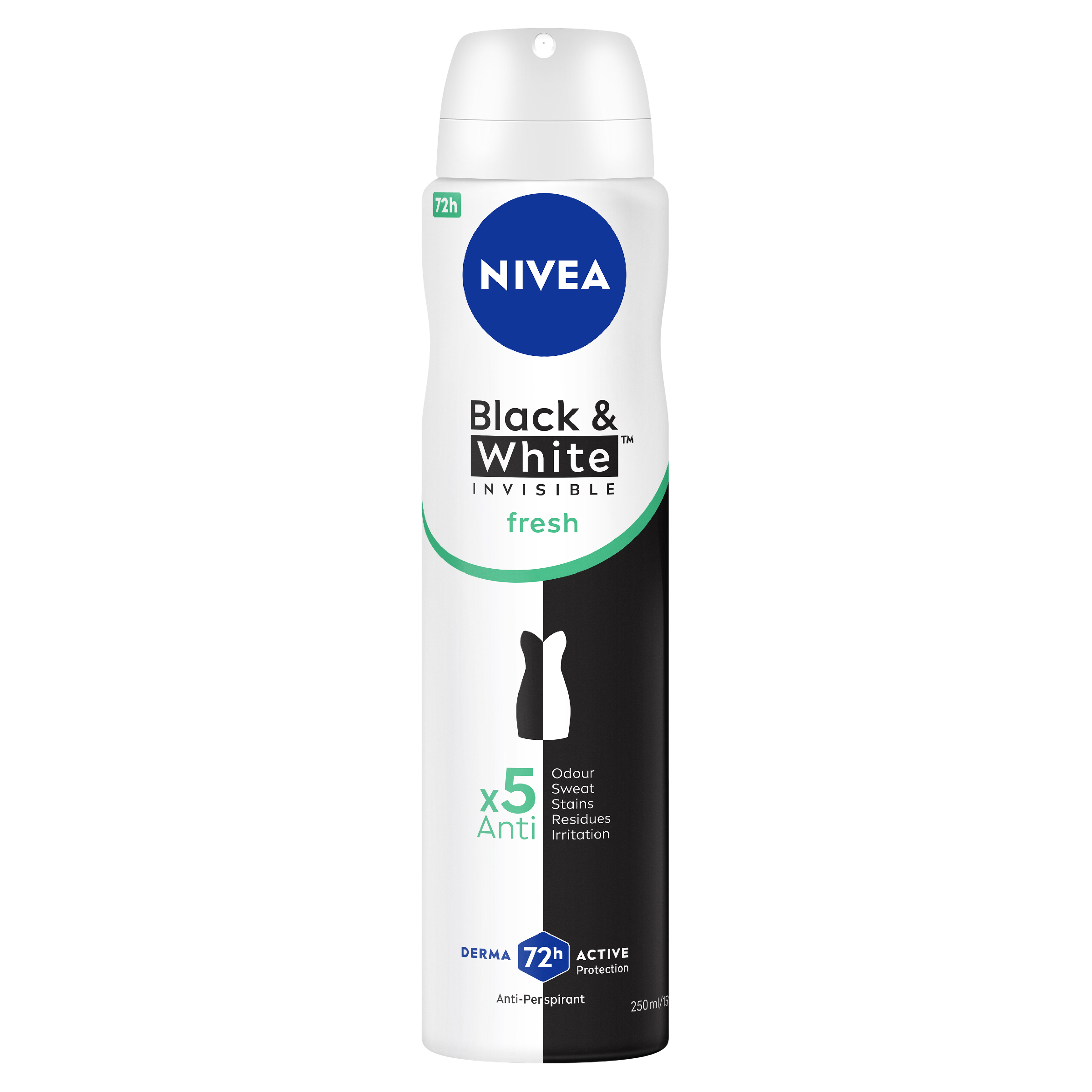 NIVEA WOMEN ANTIPERSPIRANT INVISIBLE PURE 72H 250ML
