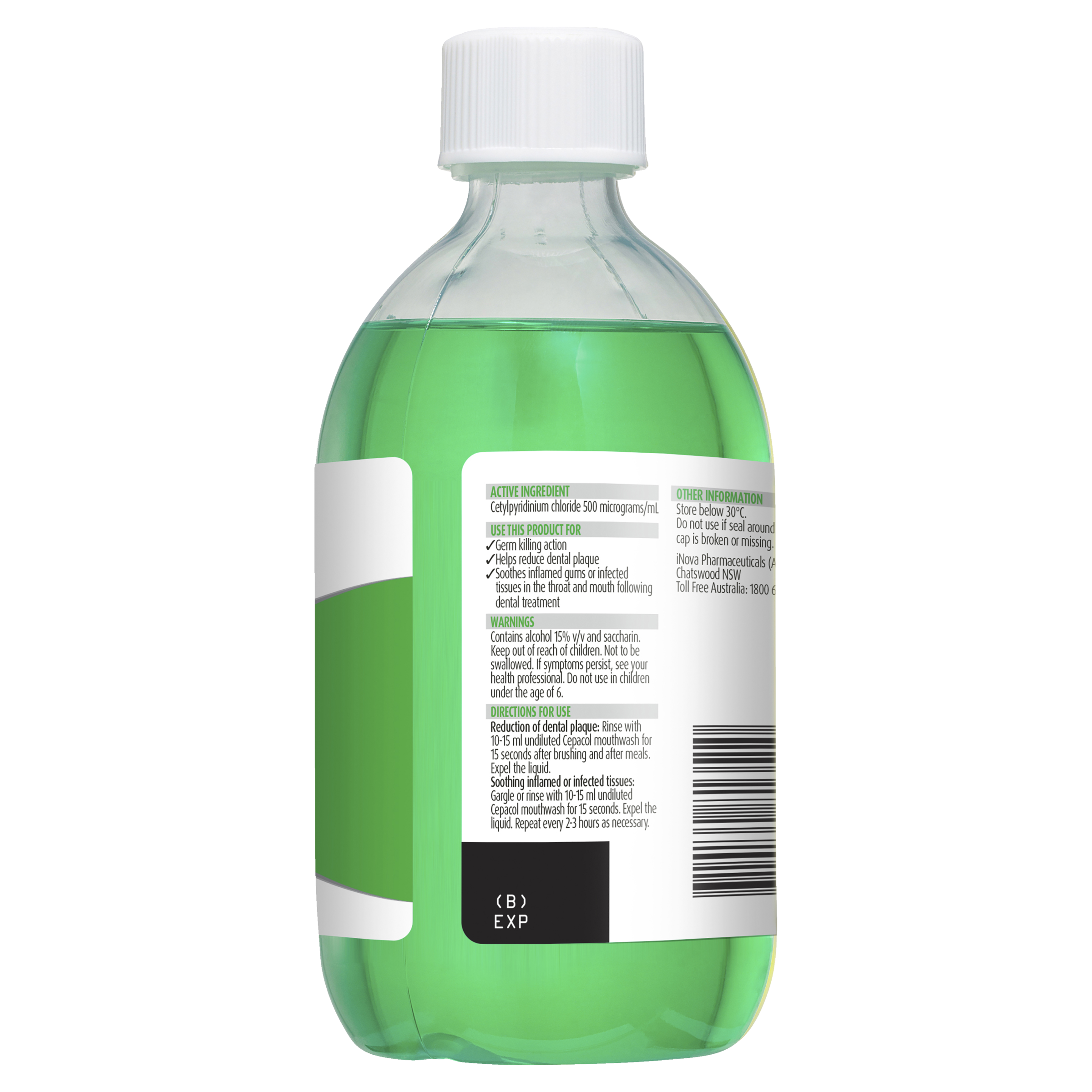 CEPACOL ANTIBACTERIAL ORAL SOLUTION  MINT 500ML - Image 3