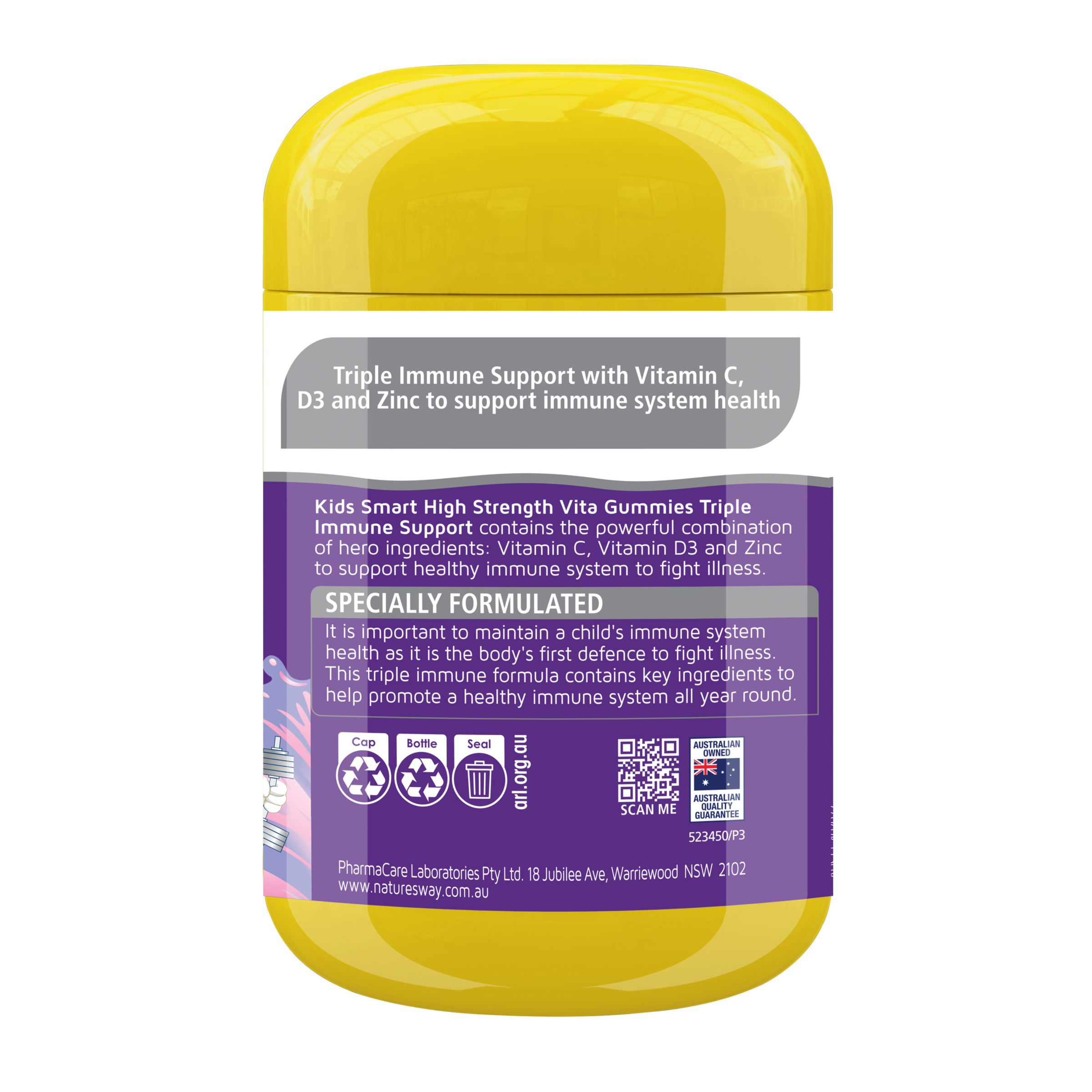 NATURES WAY KIDS SMART VITA GUMMIES TRIPLE IMMUNE SUPPORT 50 - Image 3