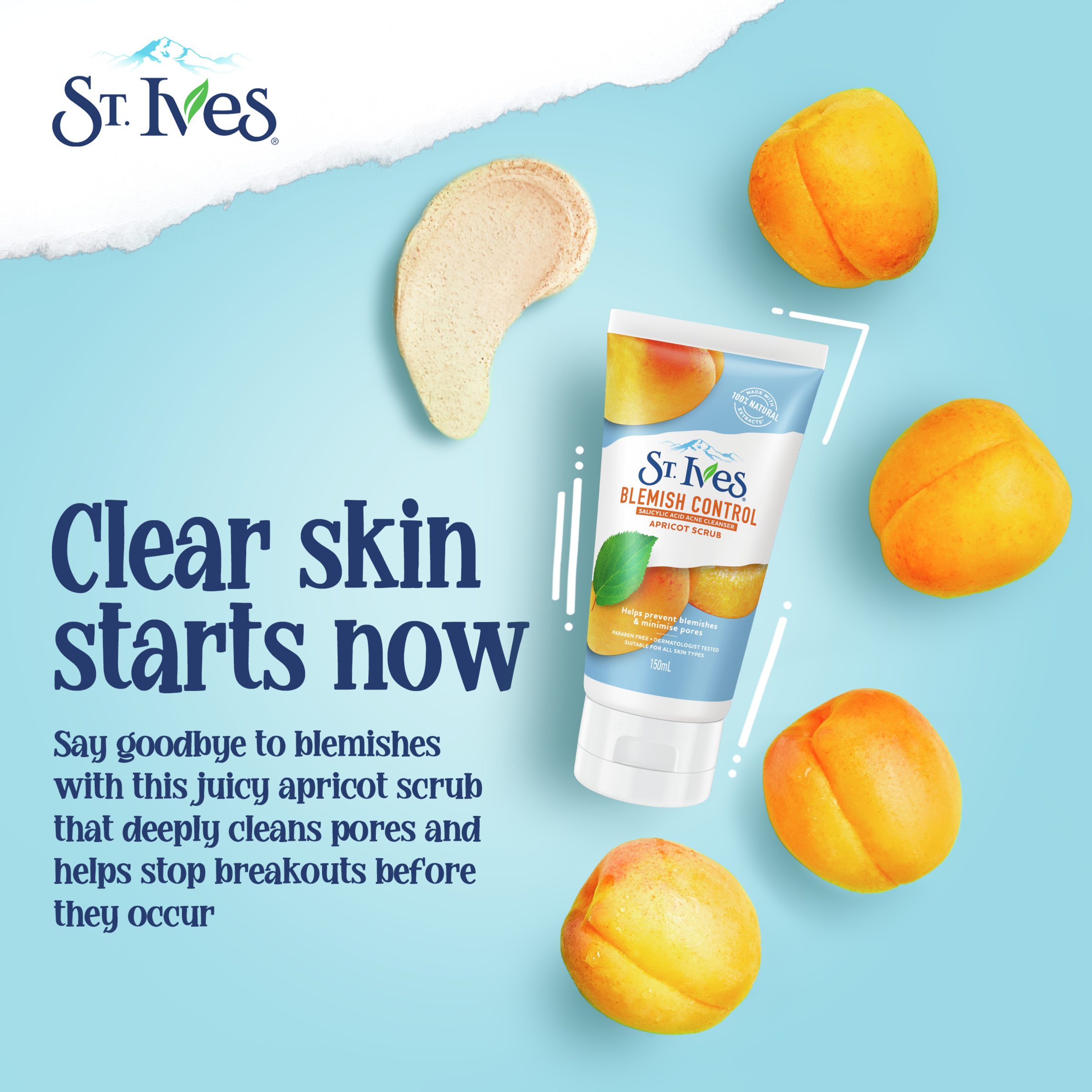 ST IVES APRICOT BLEMISH CONTROL SCRUB 150ML - Image 7