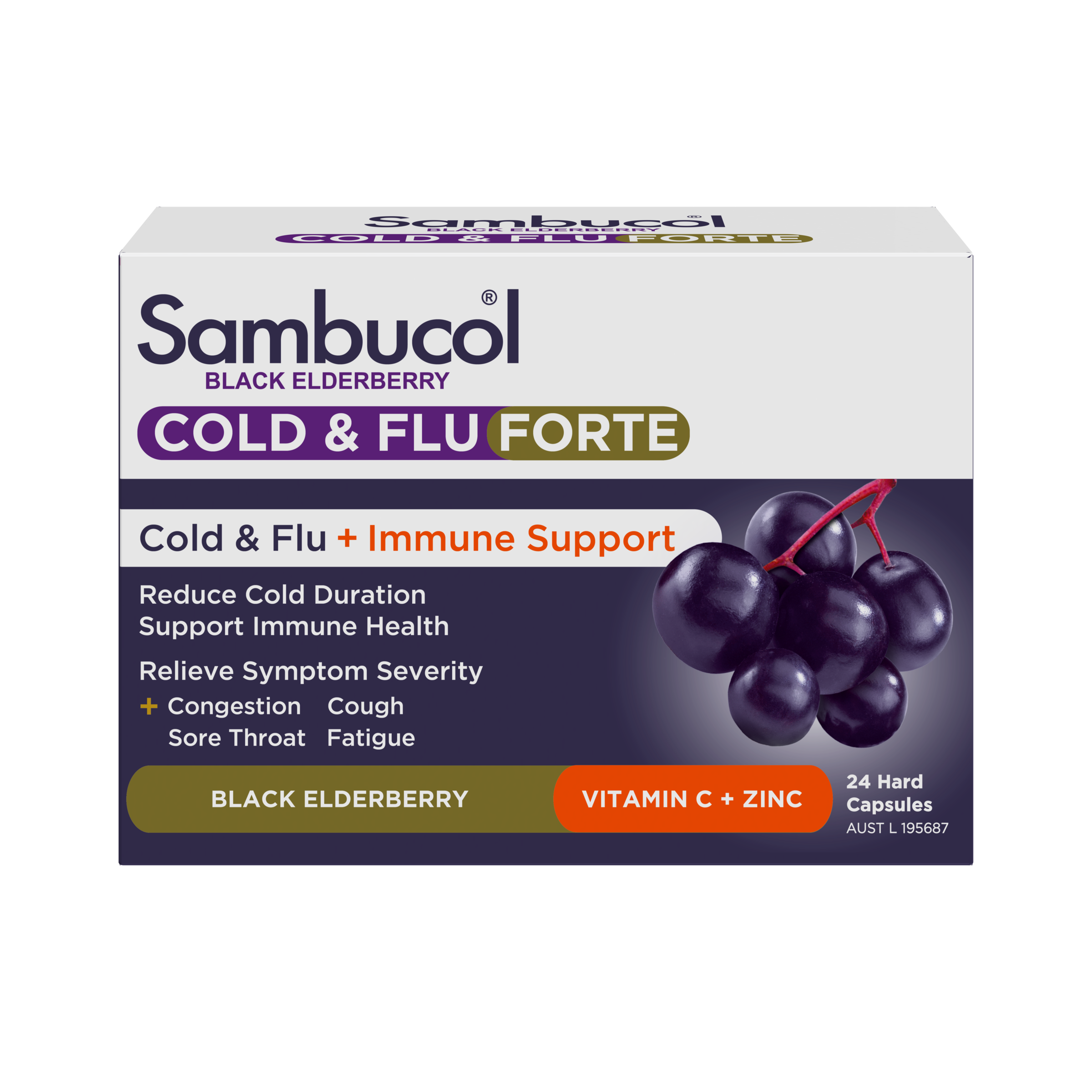 SAMBUCOL COLD & FLU FORTE 24 CAPSULES