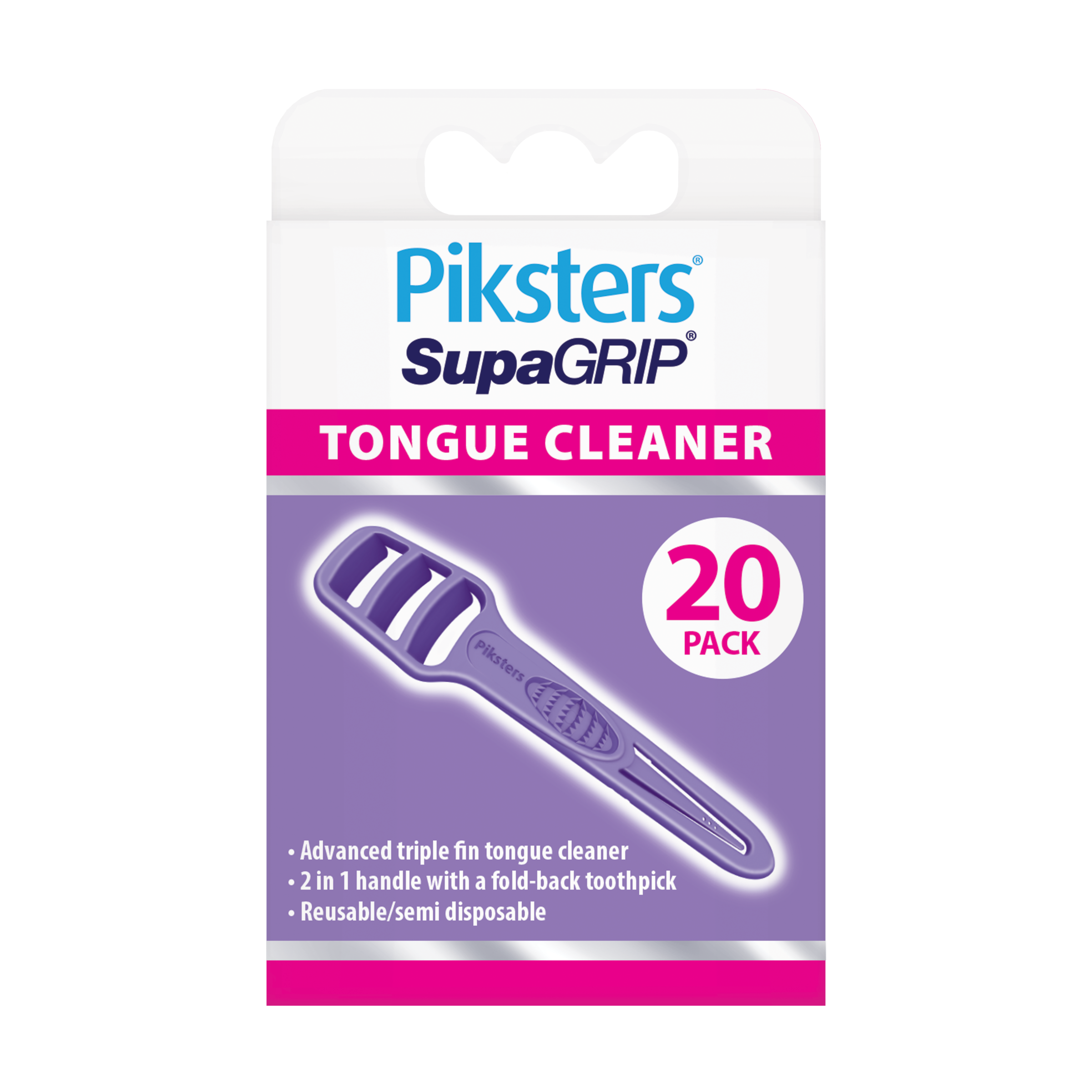 PIKSTERS SUPAGRIP TONGUE CLEANER 20 PACK - Image 2