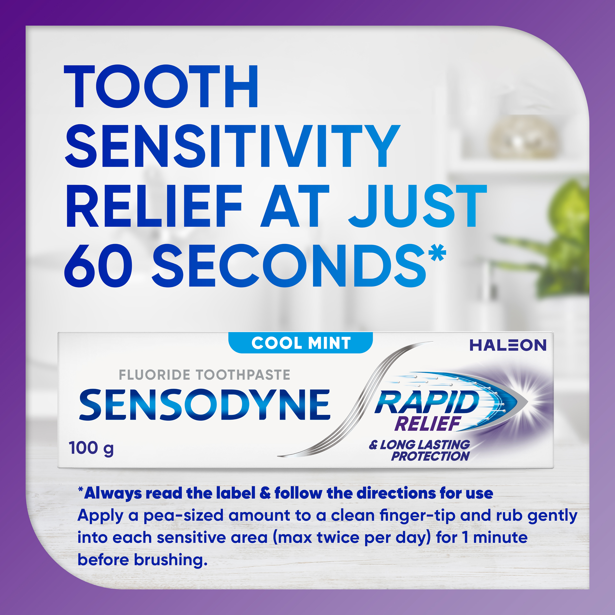 SENSODYNE RAPID RELIEF ORIGINAL TOOTHPASTE 100G - Image 7