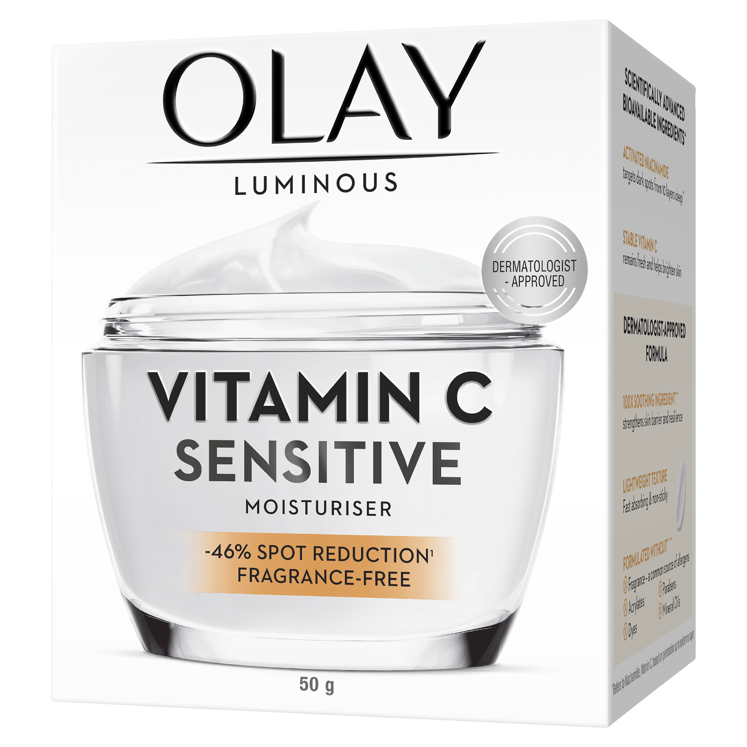 OLAY LUMINOUS VITAMIN C SENSITIVE BRIGHTENING MOISTURISER 50 - Image 8