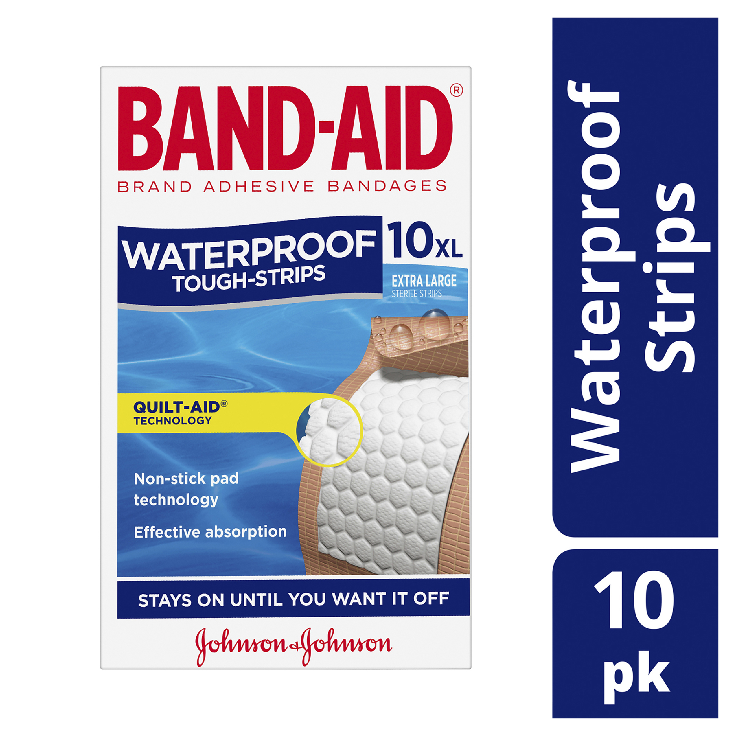 BAND-AID TOUGH STRIPS WATERPROOF EXTRA LARGE 10 PACK - Image 5