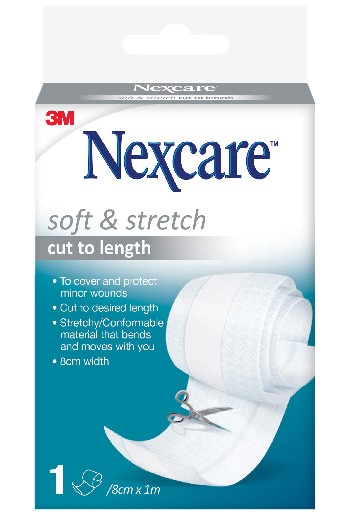 NEXCARE SOFT & STRETCH DRESSING 8CM X 1M