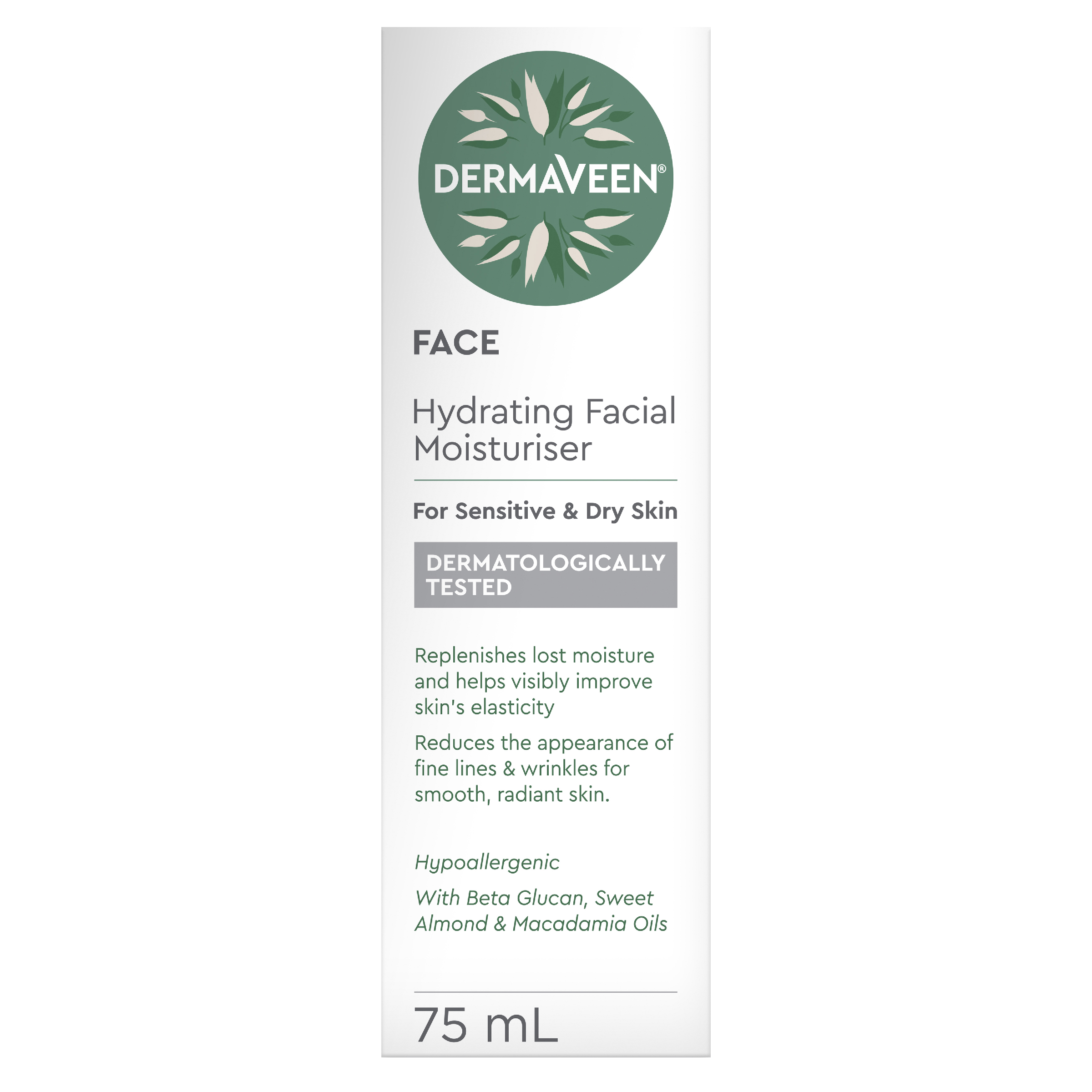 DERMAVEEN HYDRATING FACIAL MOISTURISER 75ML - Image 2