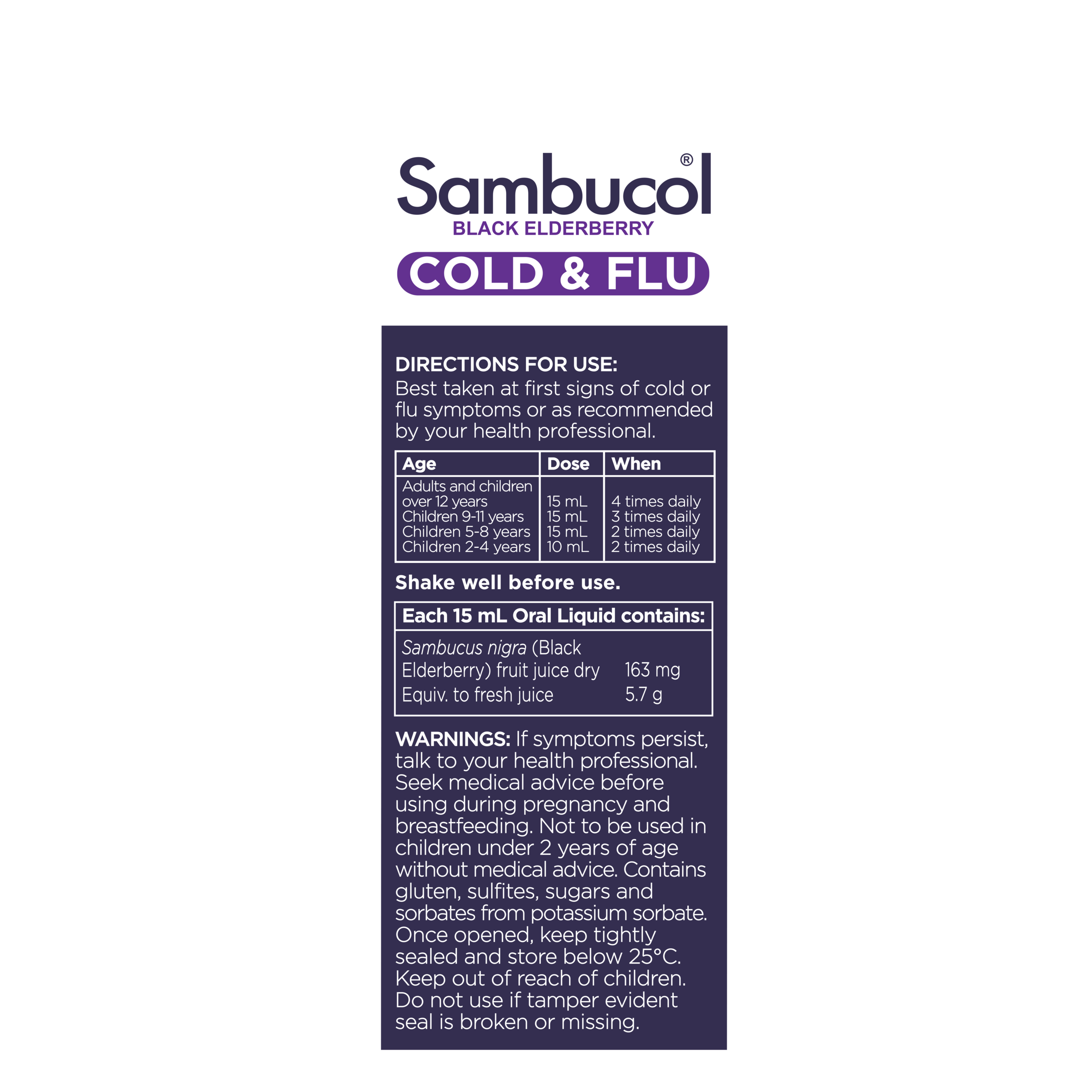 SAMBUCOL COLD & FLU LIQUID 120ML - Image 3
