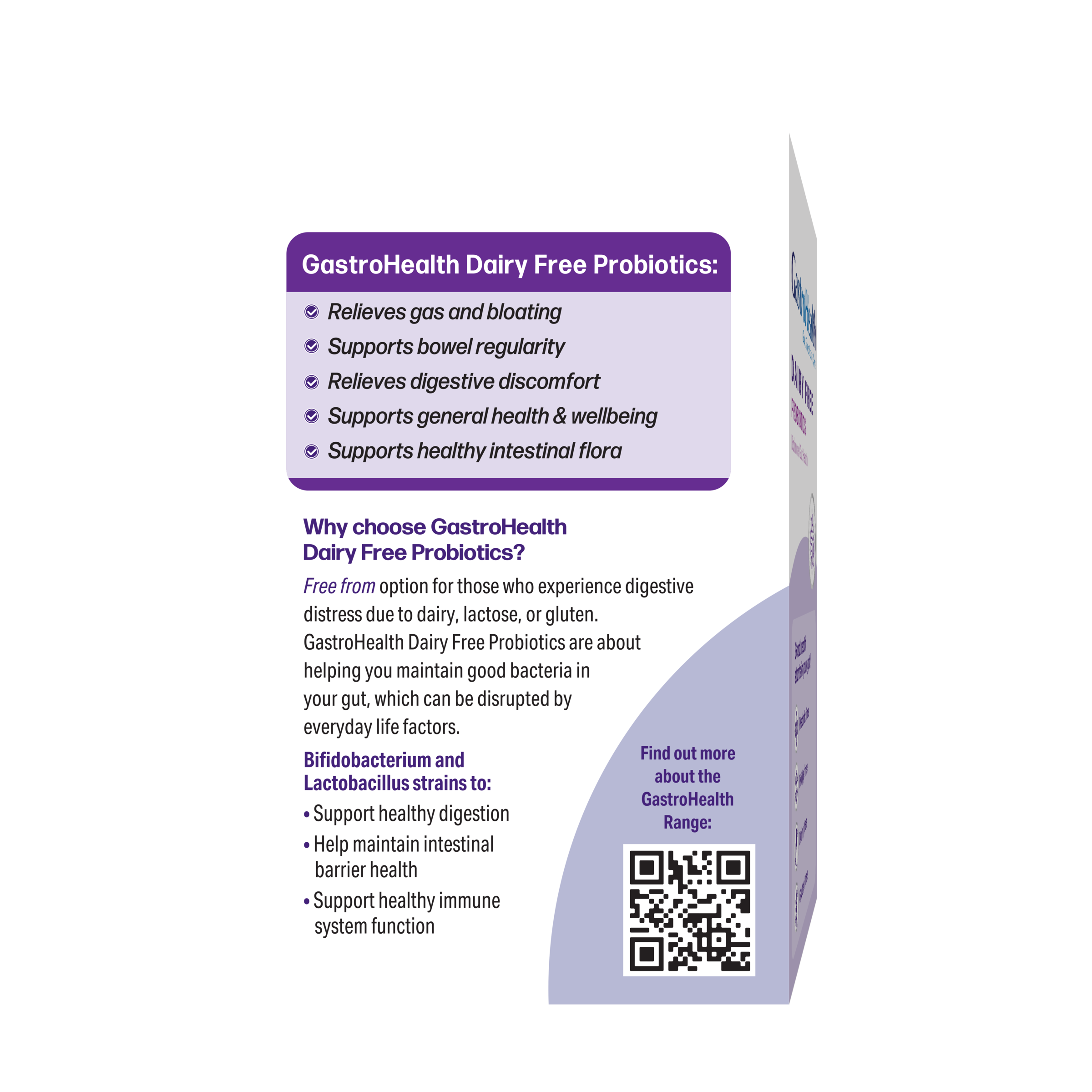 NATUROPATHICA GASTROHEALTH PROBIOTIC DAIRY FREE 20BIL 30 CAPSULES - Image 2