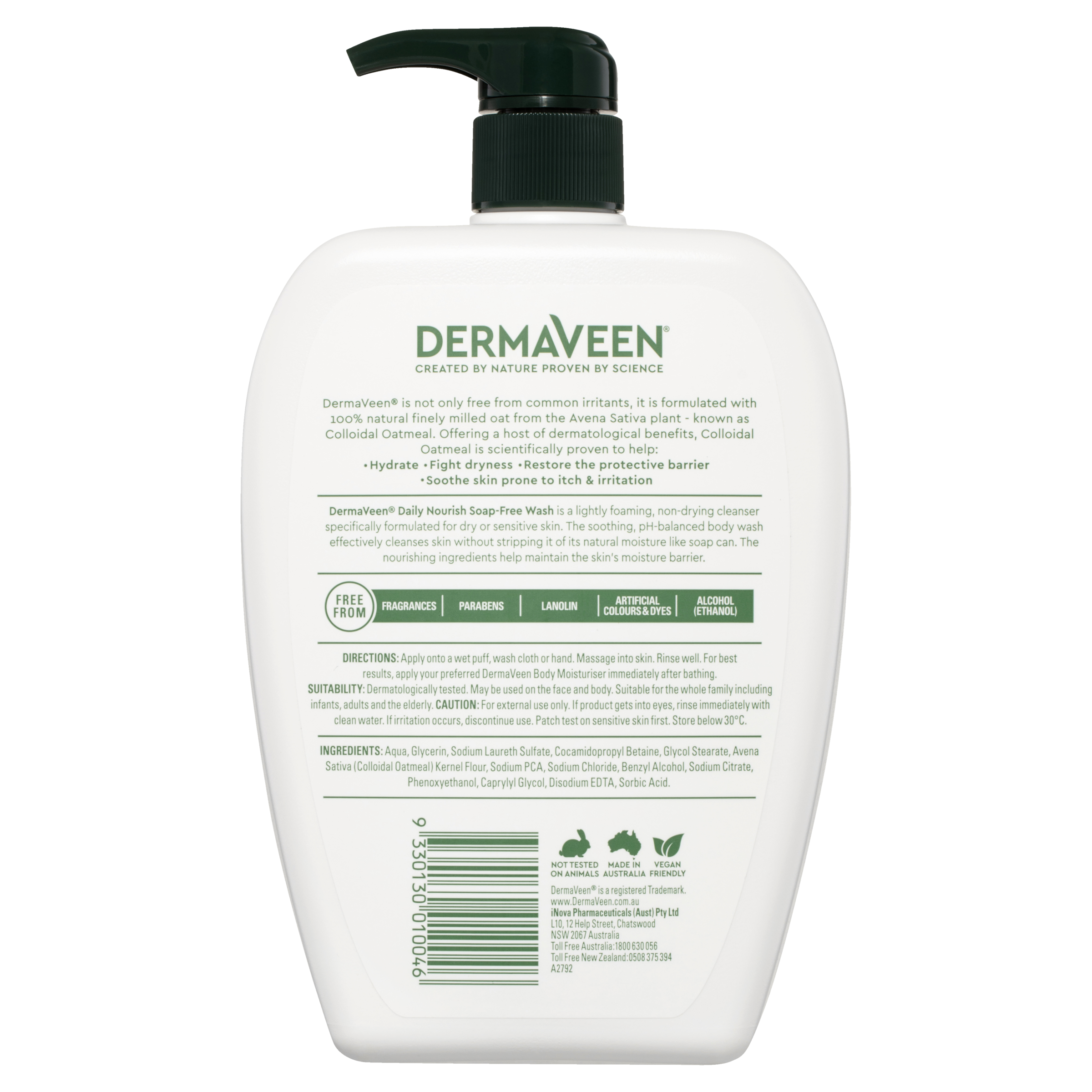 DERMAVEEN DAILY NOURISH WASH 1 LITRE - Image 2