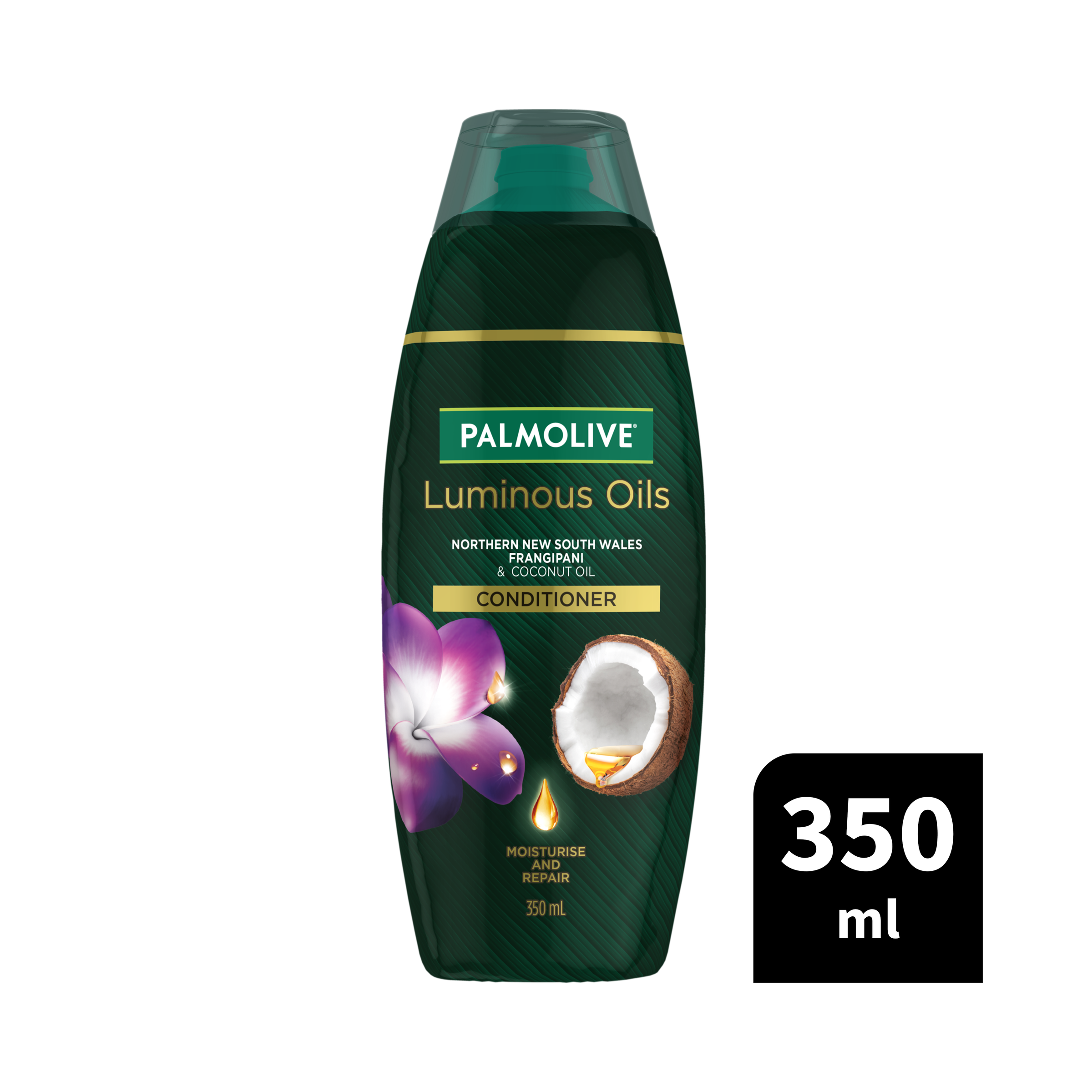 PALMOLIVE LUMINOUS COCONUT OIL & FRANGIPANI CONDITIONER 350ML - Image 9