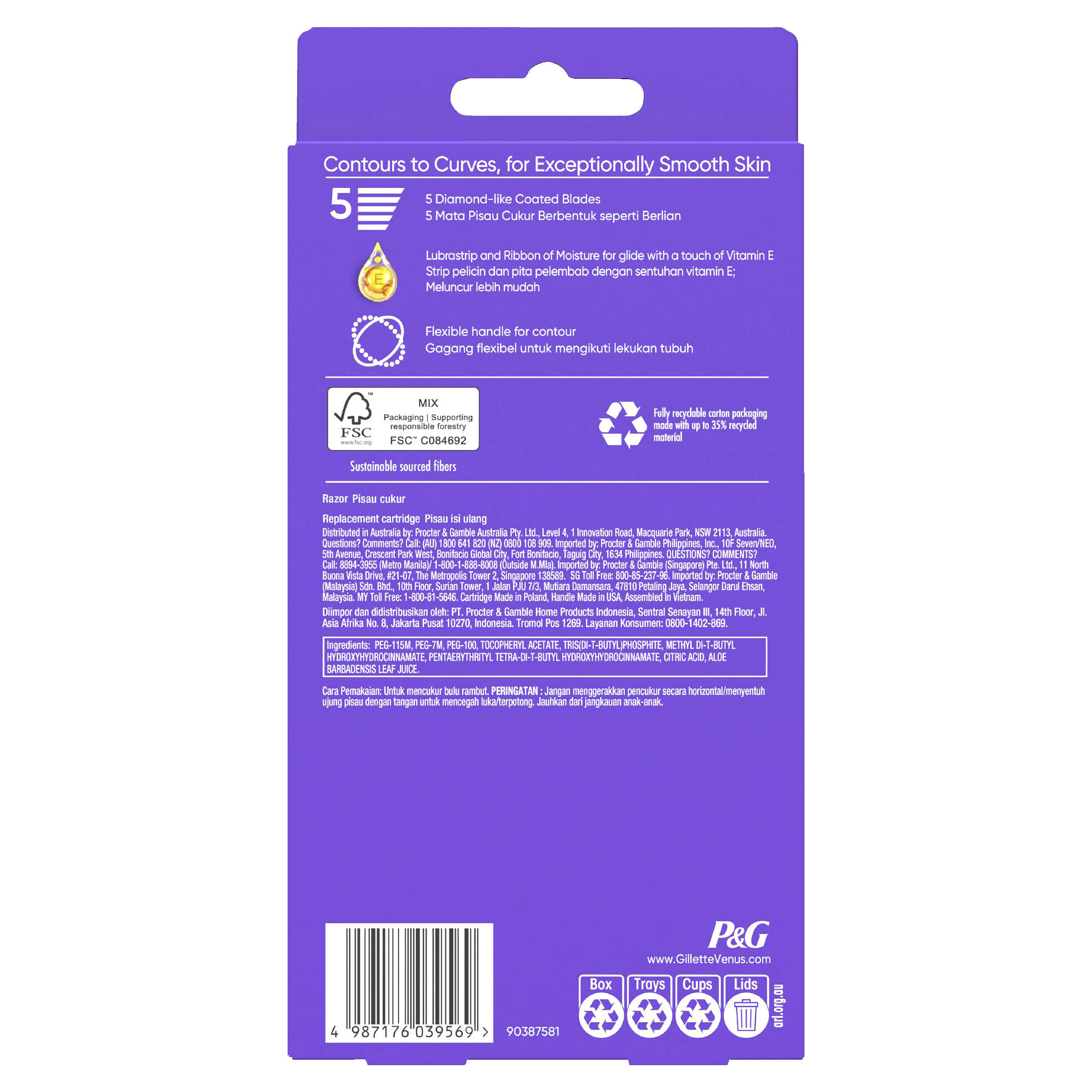 GILLETTE VENUS DELUXE SMOOTH SWIRL RAZOR + 2 BLADES - Image 2