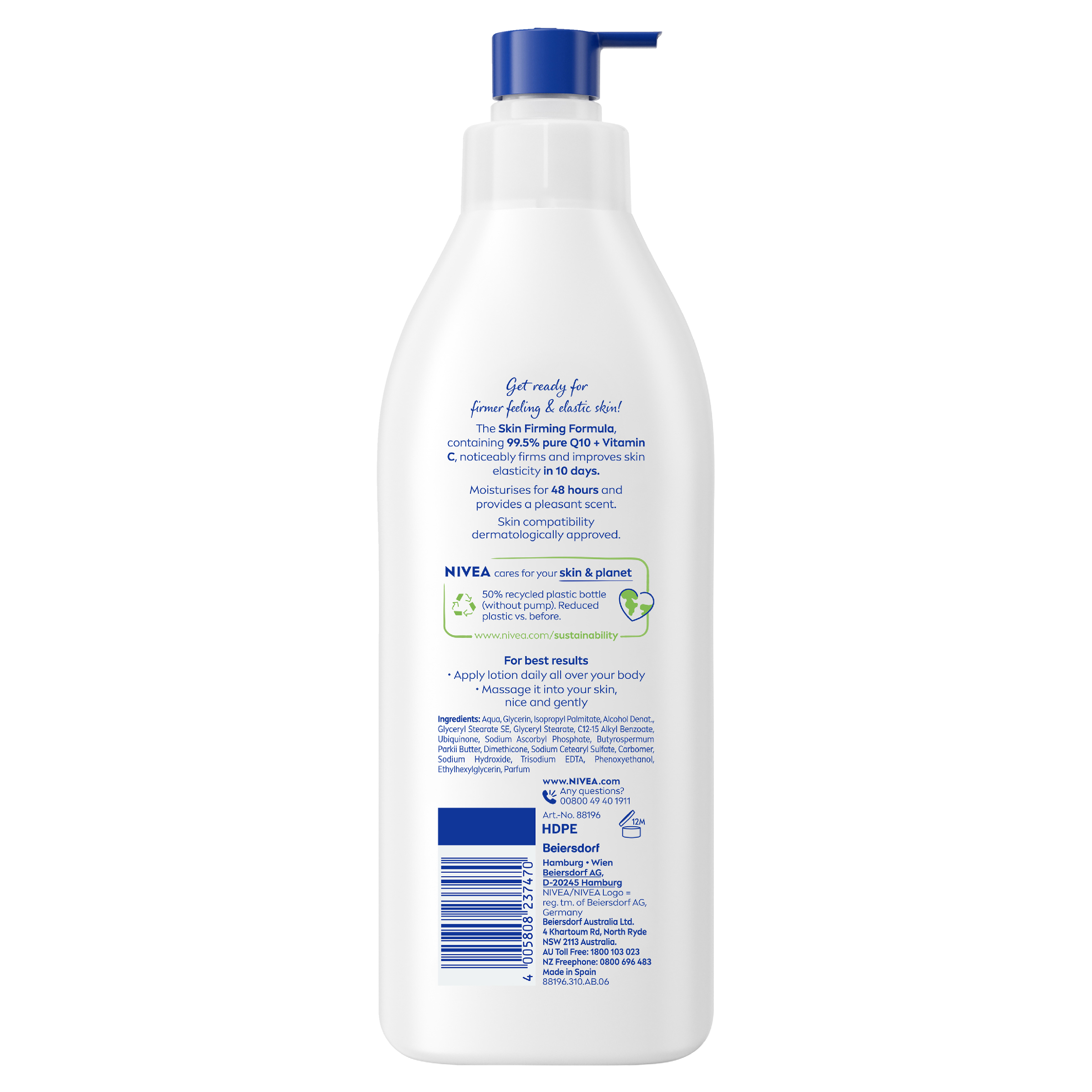 NIVEA Q10+C RICH FIRMING BODY LOTION 400ML - Image 2
