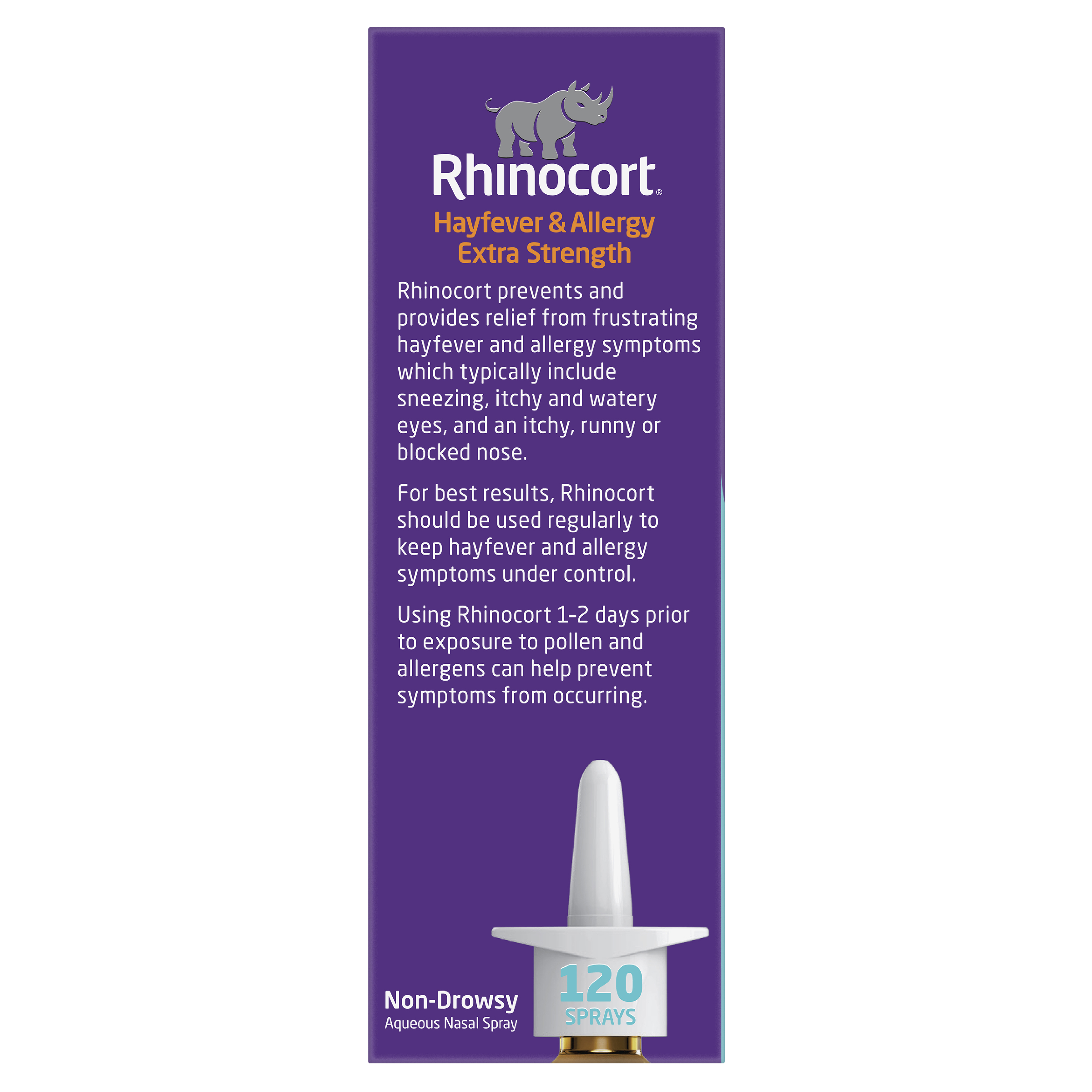 RHINOCORT HAYFEVER NASAL SPRAY 64MCG 120 DOSE - Image 3