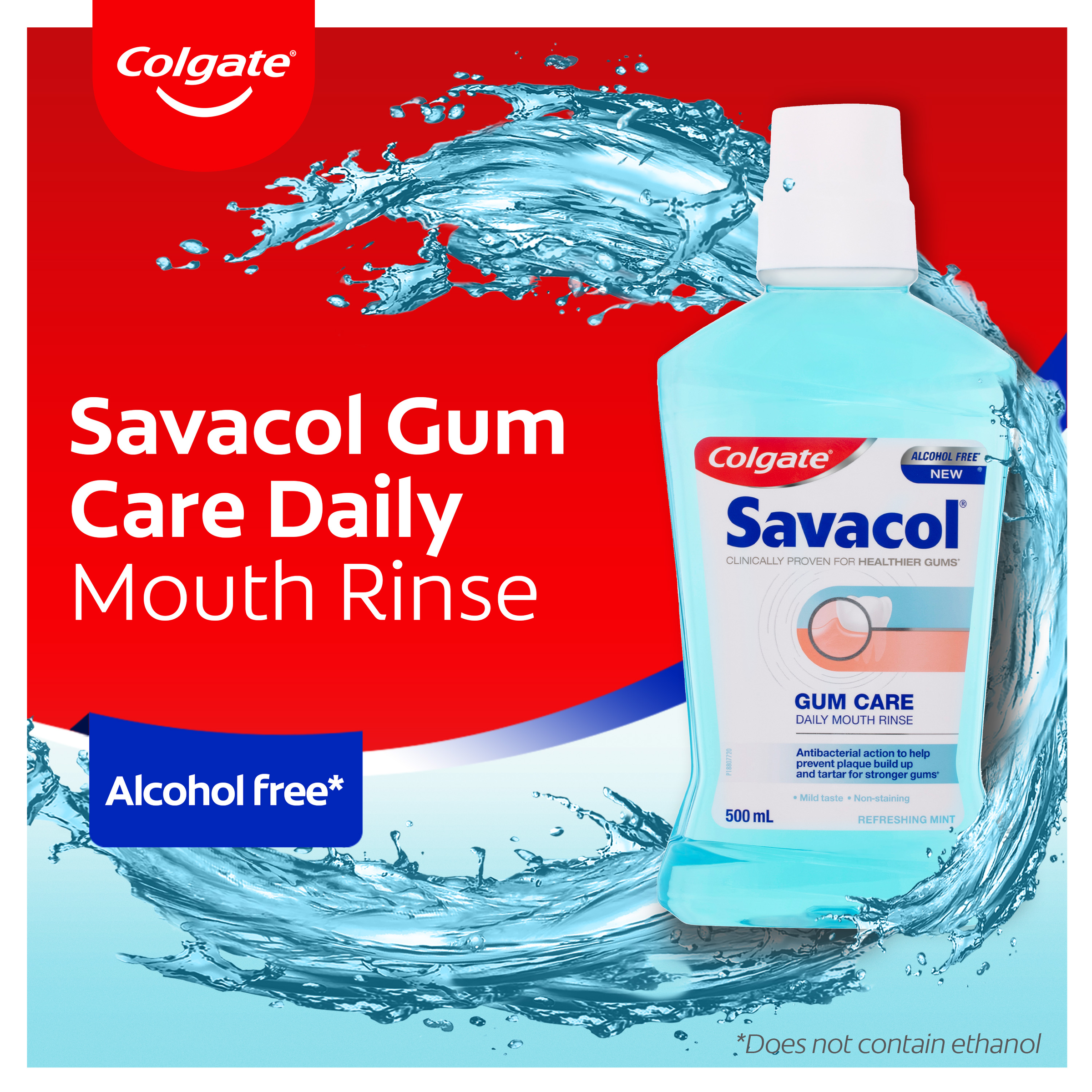 COLGATE MOUTHWASH SAVACOL DAILY GUM CARE 500ML - Image 4