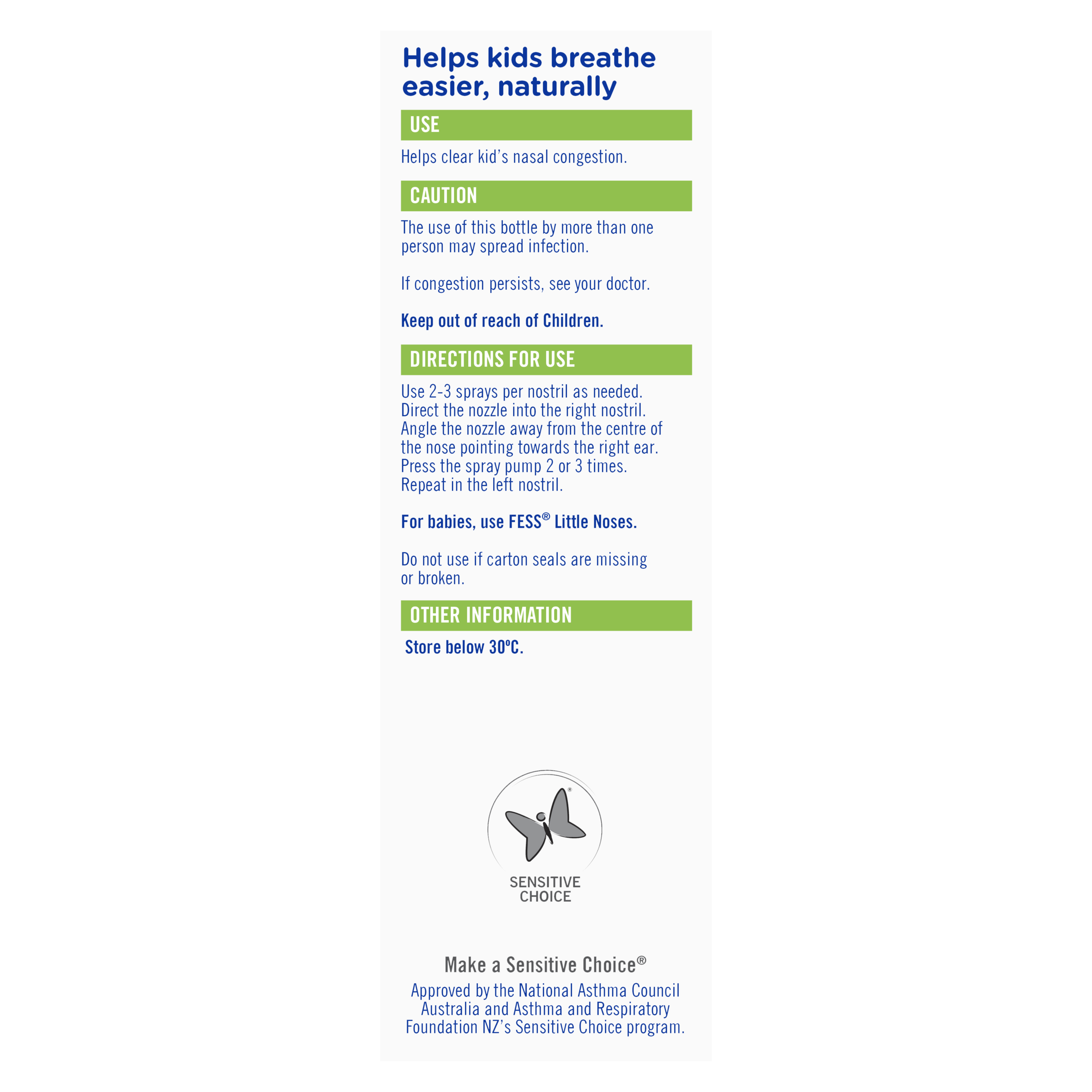 FESS CHILDRENS SALINE NASAL SPRAY 20ML - Image 6