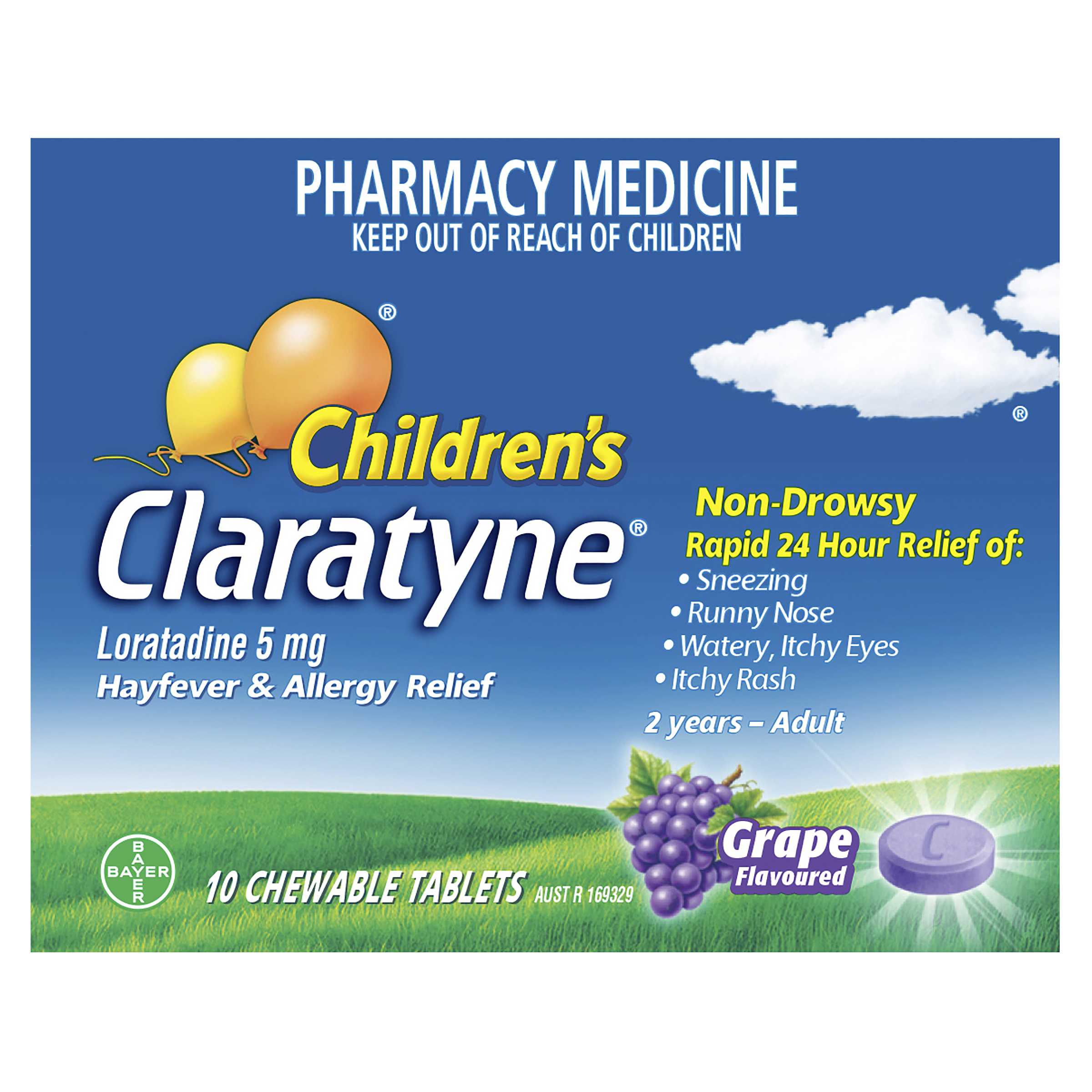 CLARATYNE CHILDRENS GRAPE 10 CHEWABLE TABLETS - Image 2