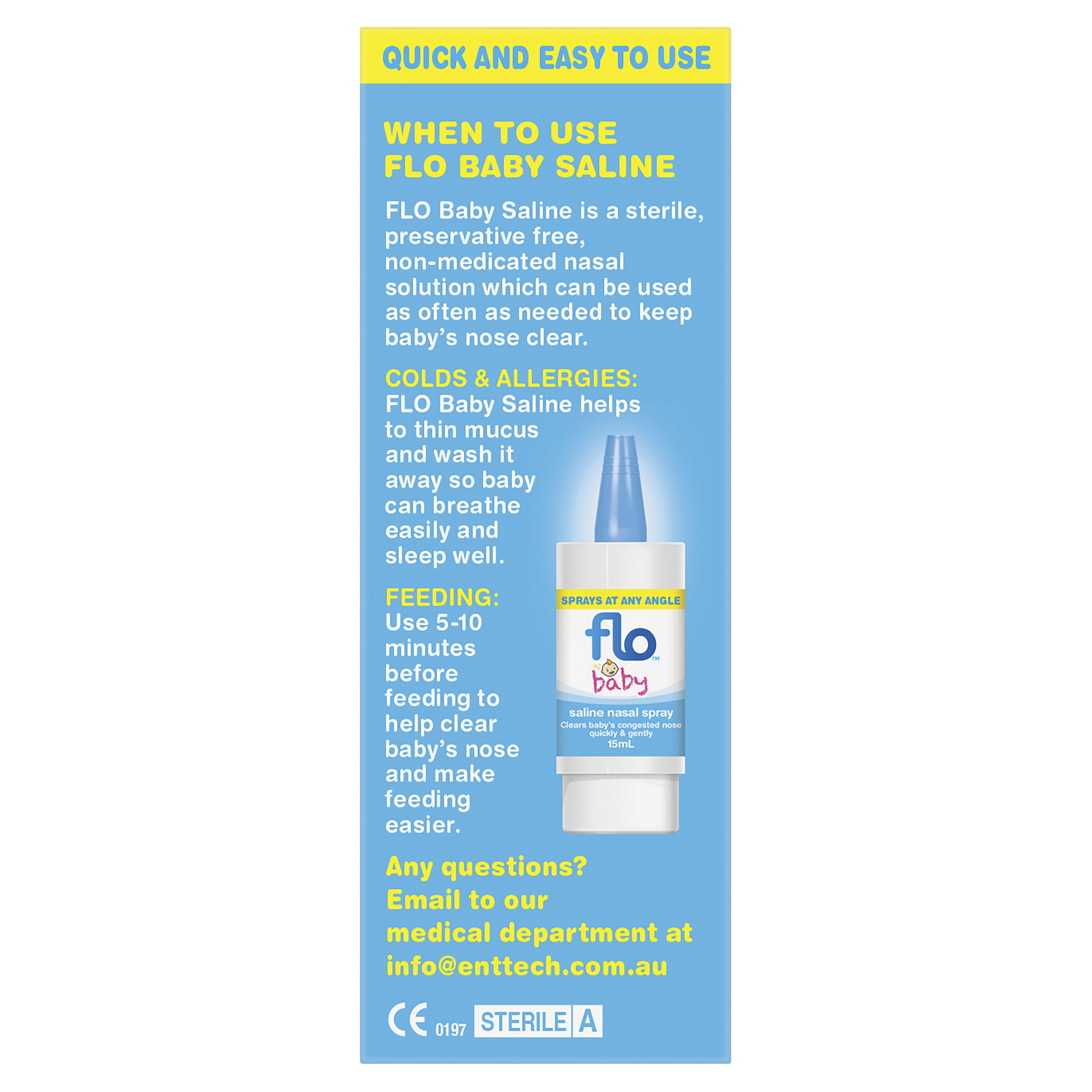 FLO BABY SALINE NASAL SPRAY 15ML - Image 6