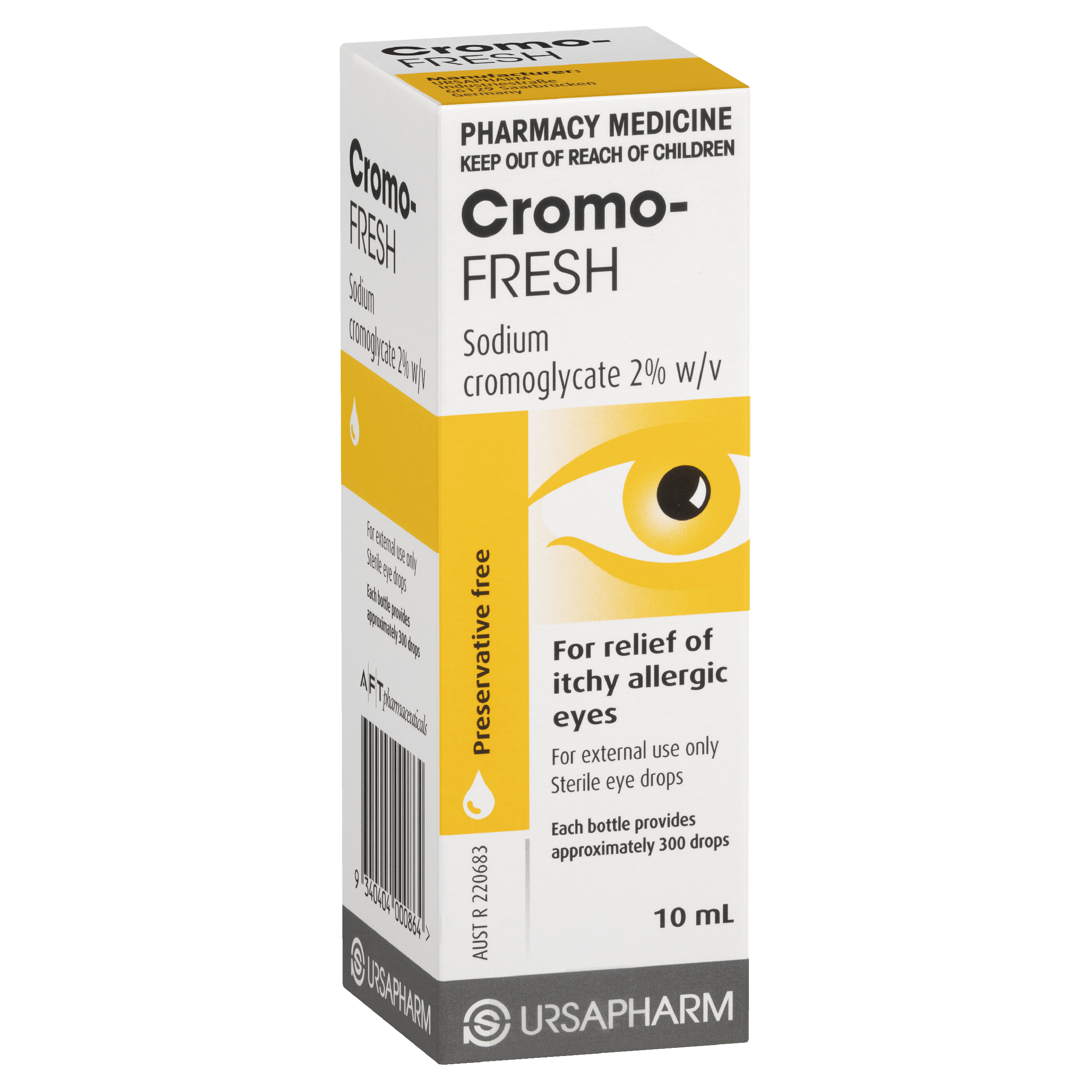 CROMO-FRESH ALLERGY EYE DROPS 10ML