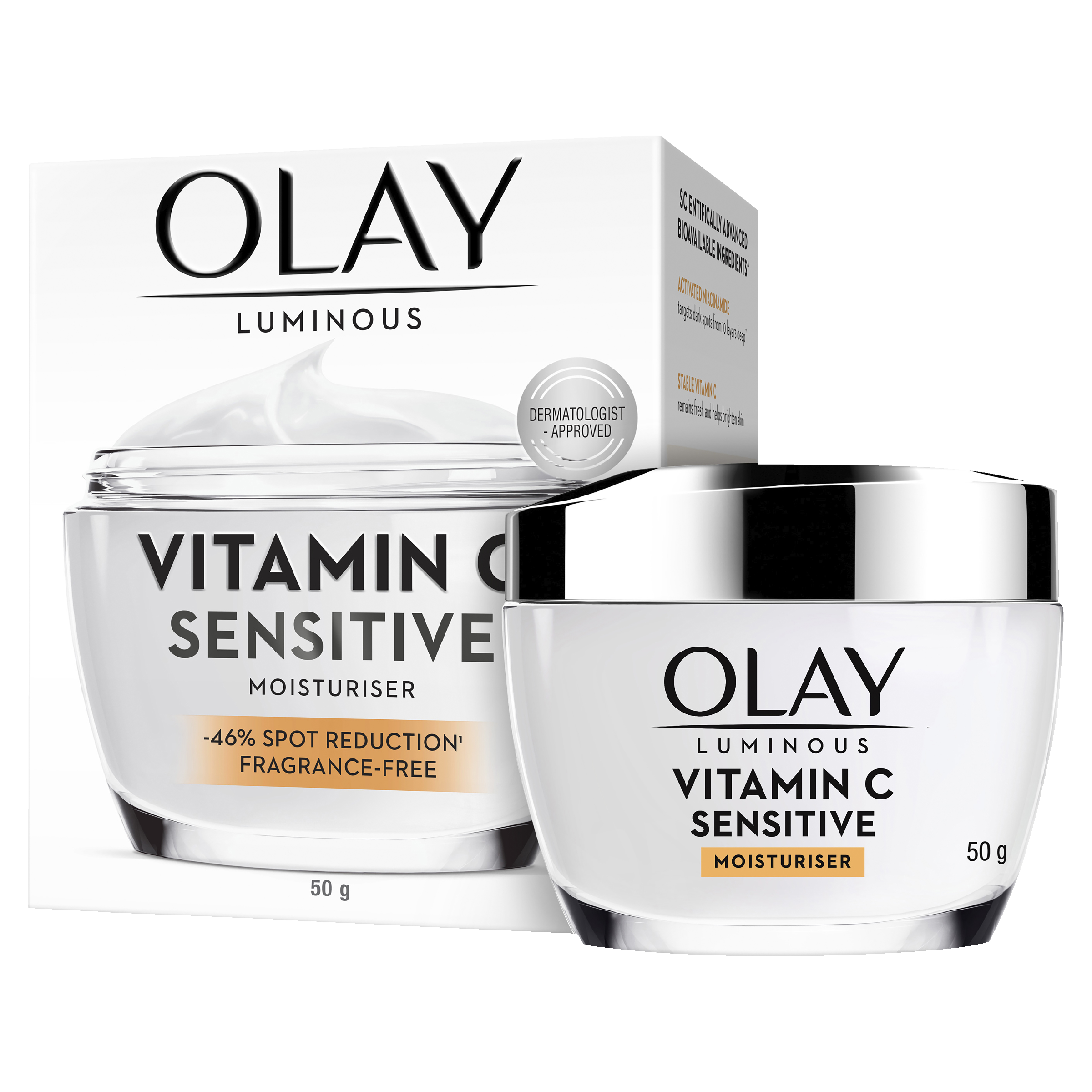 OLAY LUMINOUS VITAMIN C SENSITIVE BRIGHTENING MOISTURISER 50
