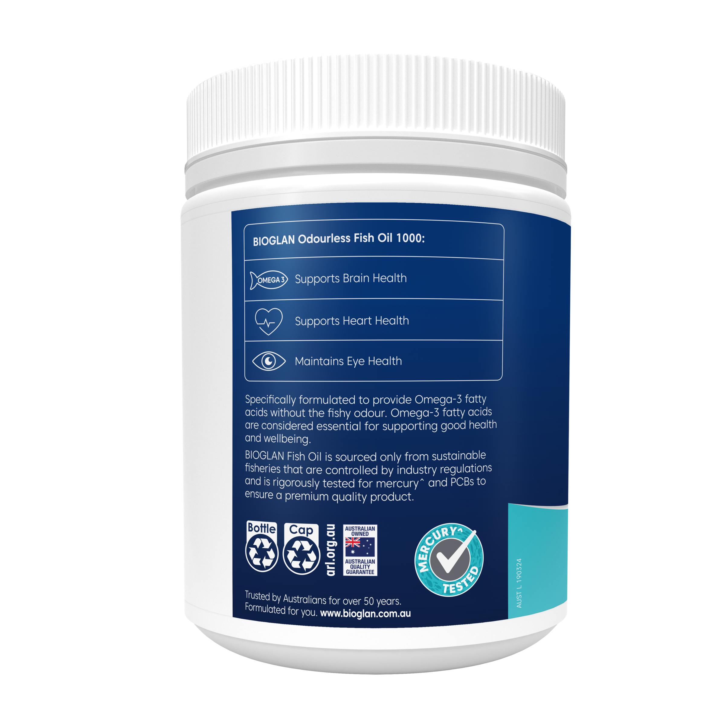 BIOGLAN ODOURLESS FISH OIL 1000MG 400 CAPSULES - Image 2