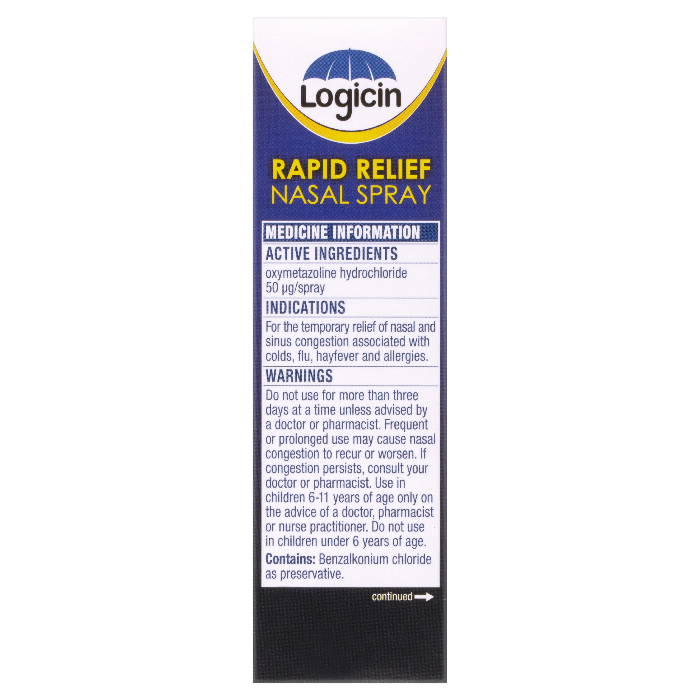 LOGICIN NASAL SPRAY 18ML - Image 3