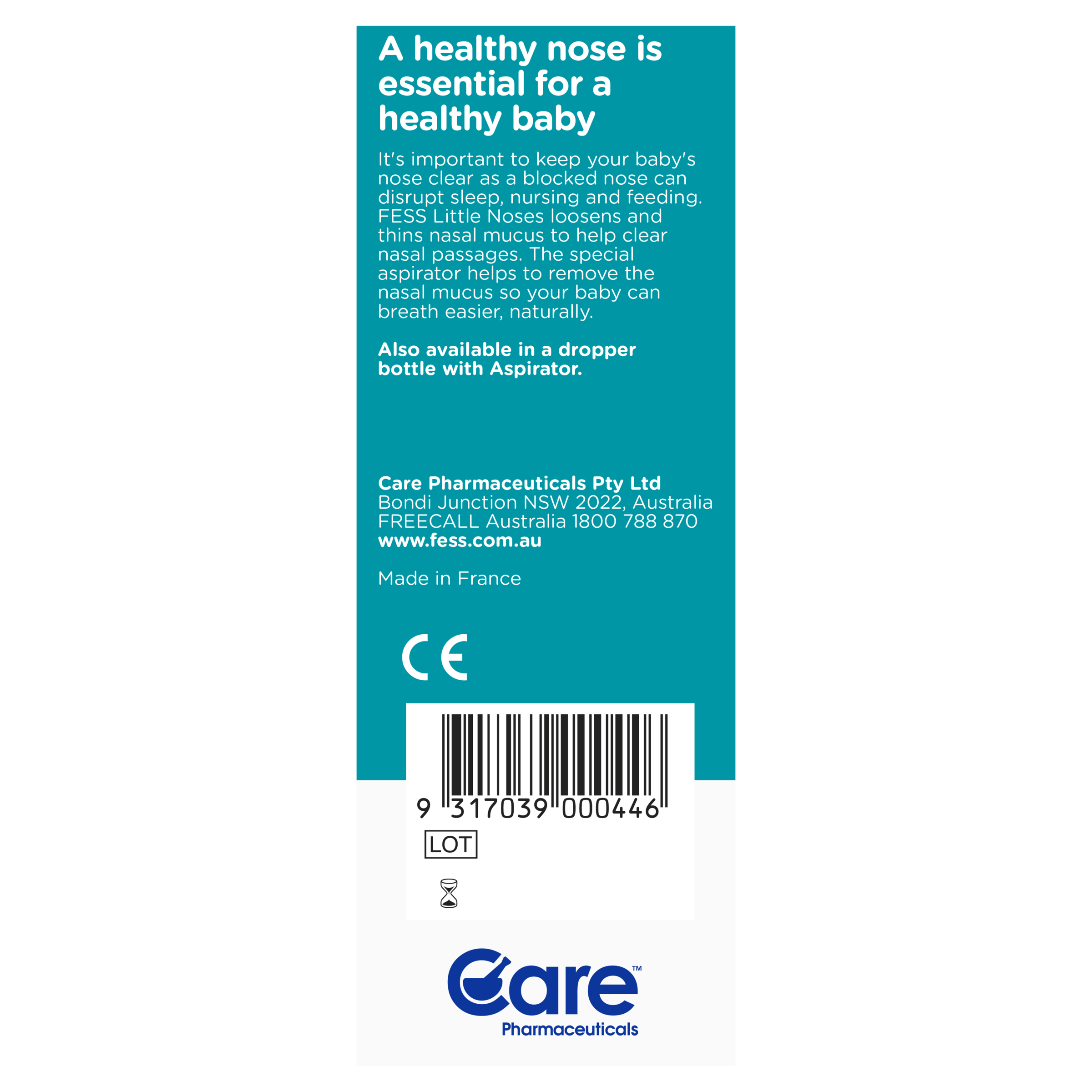 FESS LITTLE NOSES SALINE SPRAY + ASPIRATOR 15ML - Image 3