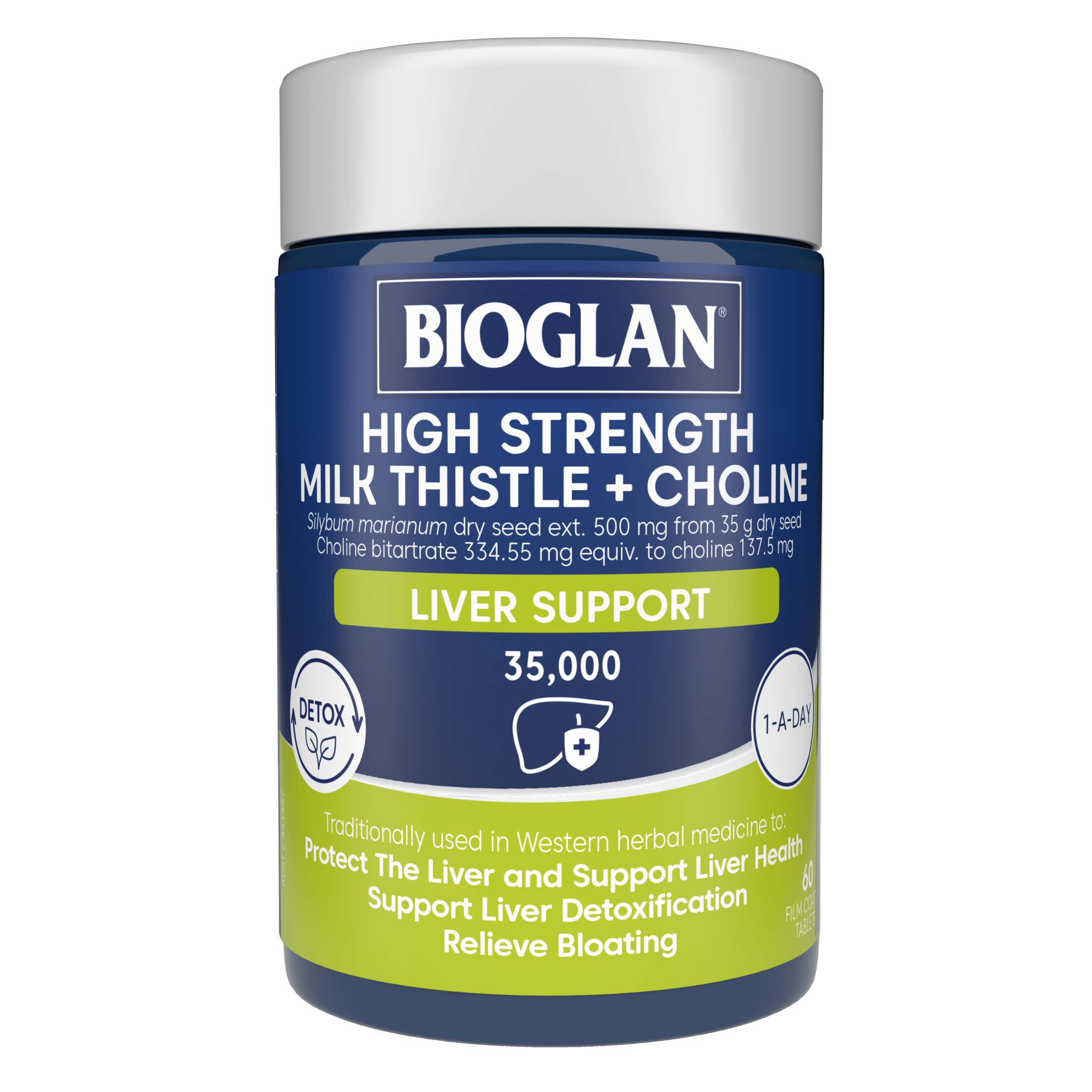 BIOGLAN HIGH STRENGTH MILK THISTLE + CHOLINE 60 TABLETS