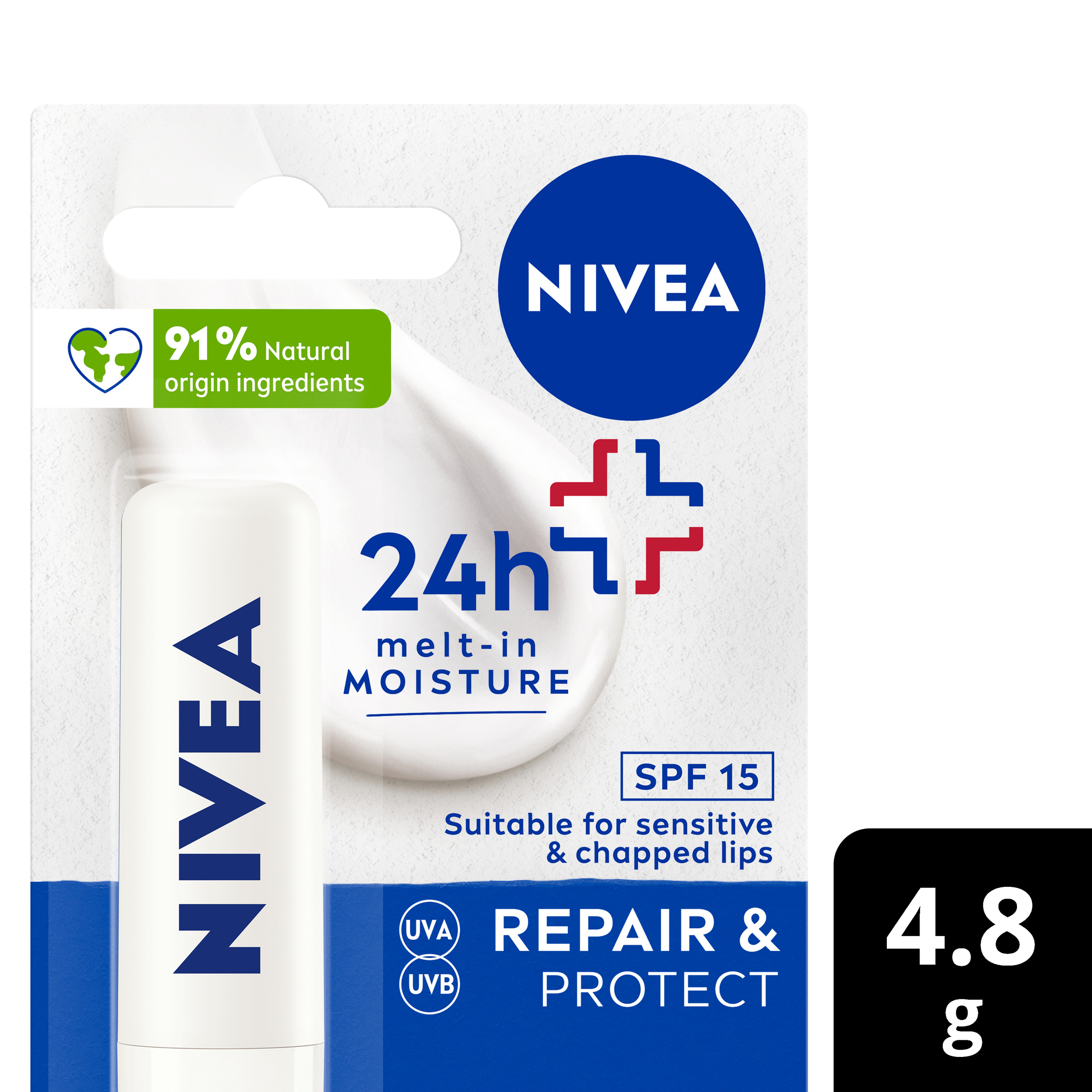 NIVEA LIP BALM STICK REPAIR & PROTECT SPF15+ 4.8G - Image 8