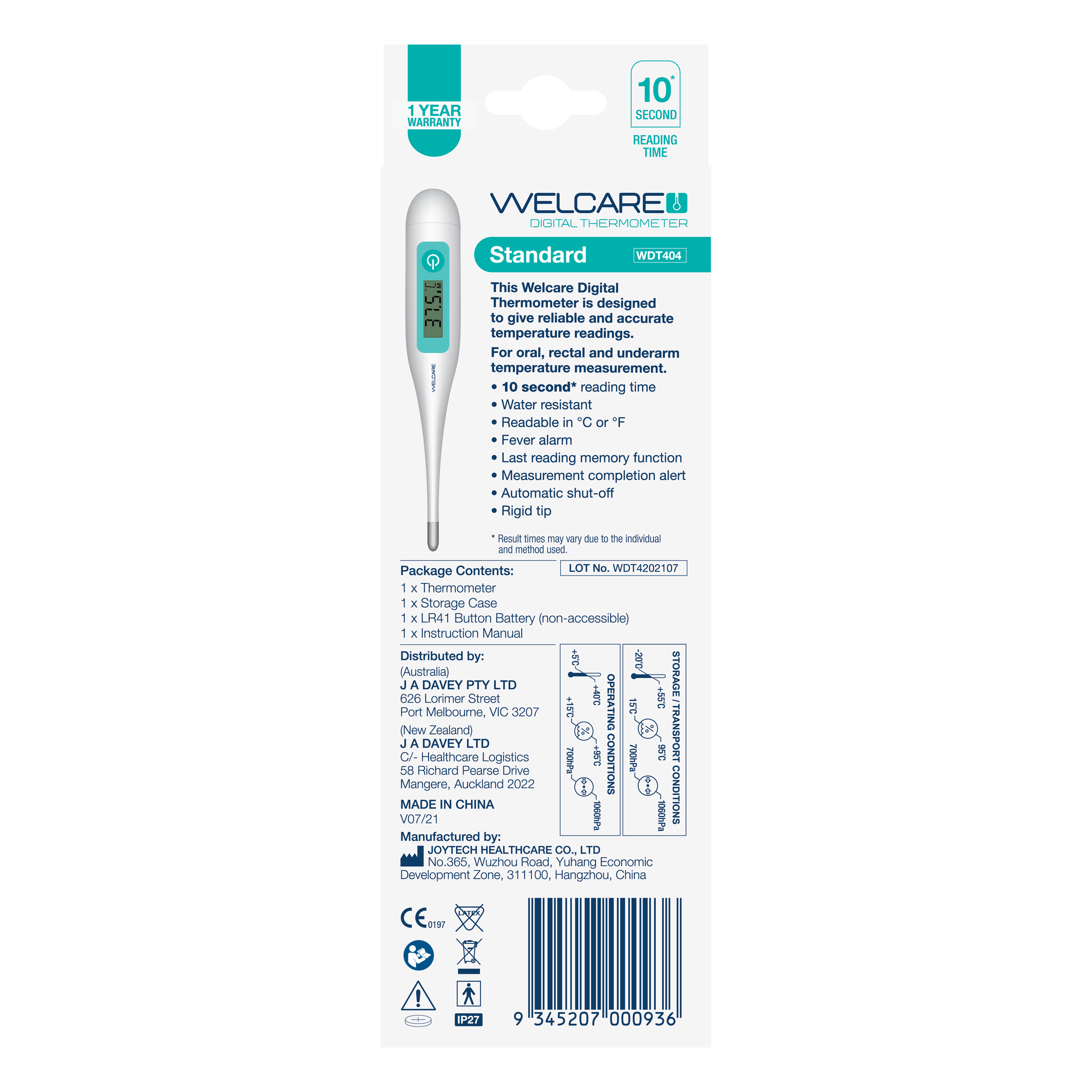 WELCARE DIGITAL THERMOMETER STANDARD - Image 4