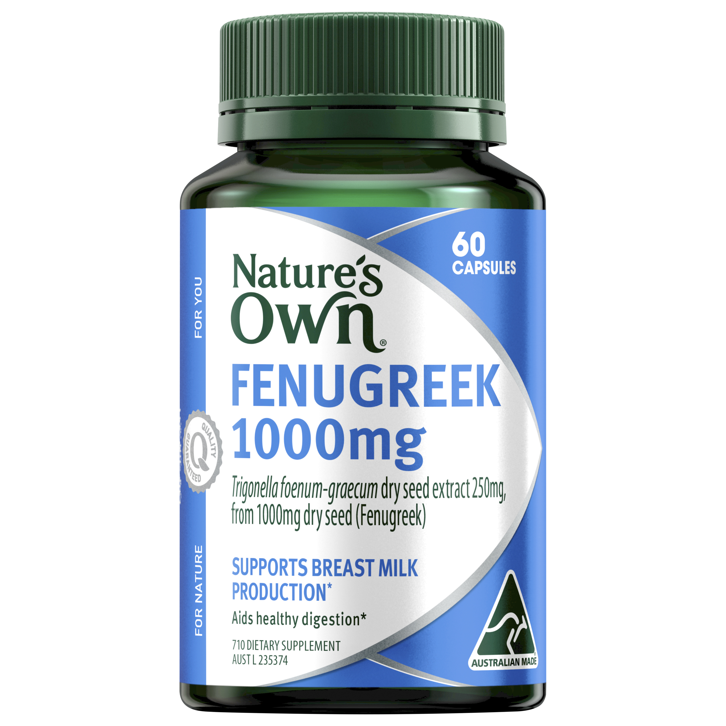 NATURES OWN FENUGREEK 1000MG 60 CAPSULES