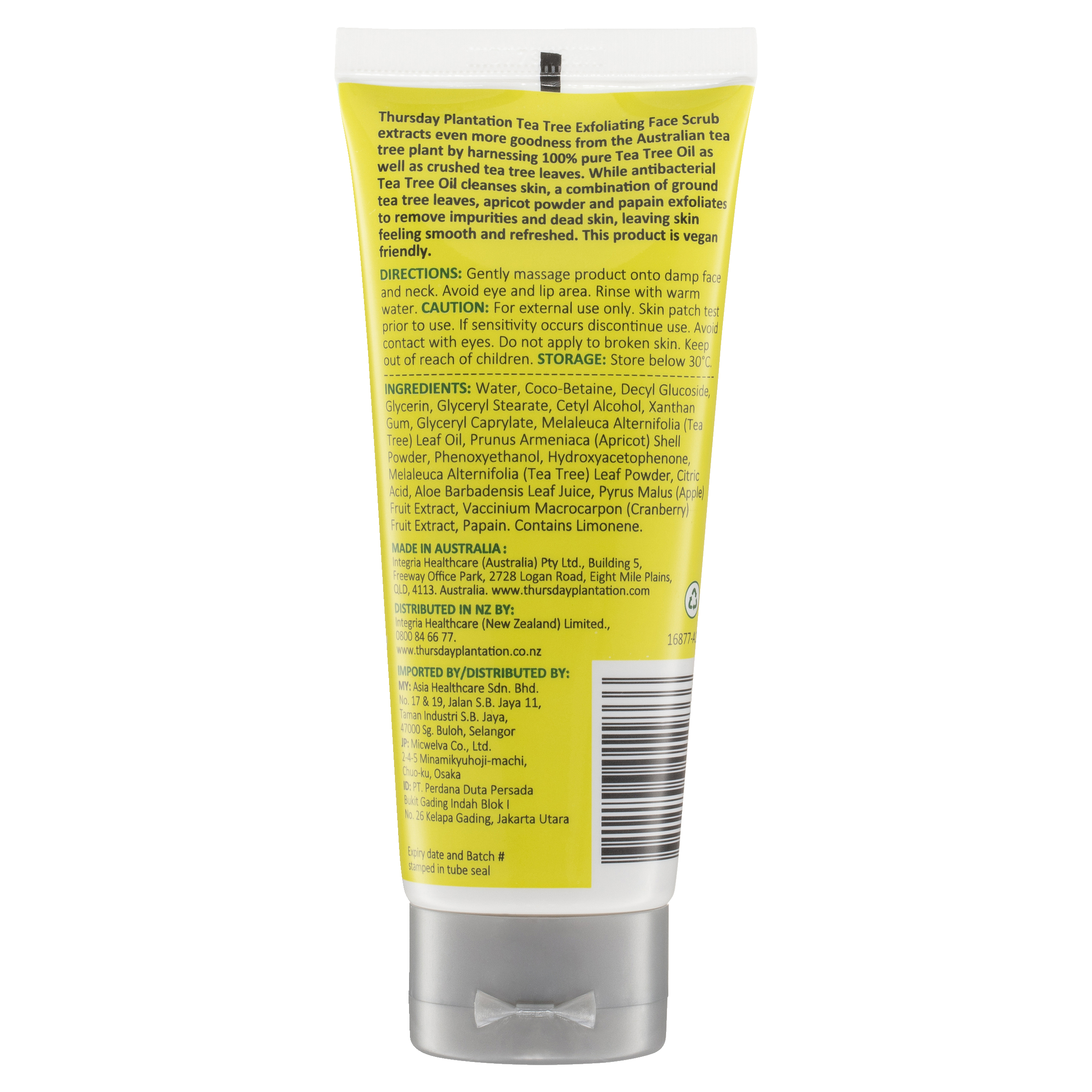 THURSDAY PLANTATION TEA TREE EXFOLIATING FACE SCRUB 100ML - Image 2