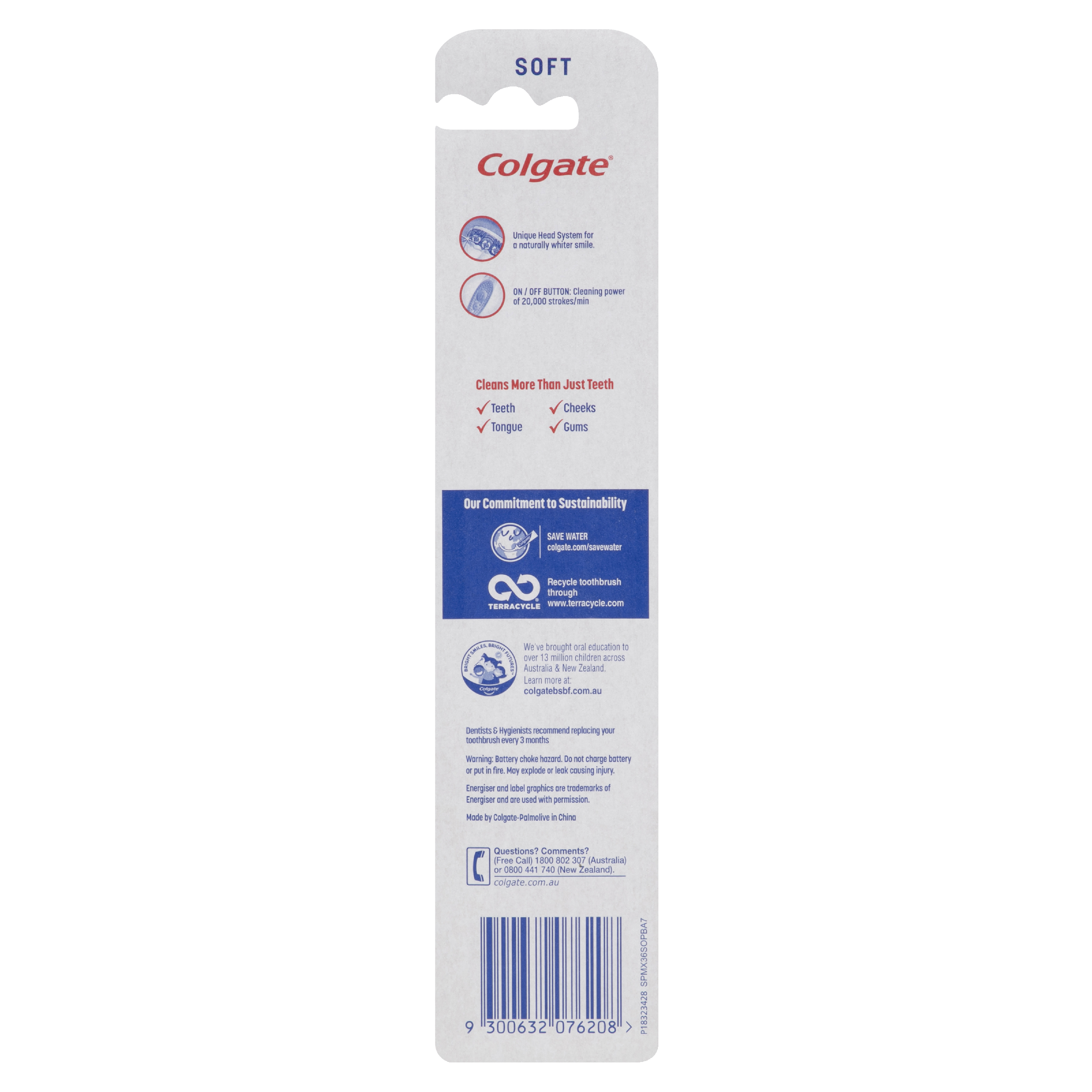 COLGATE TOOTHBRUSH OPTIC WHITE 360° POWER SONIC SOFT 1 PACK - Image 2