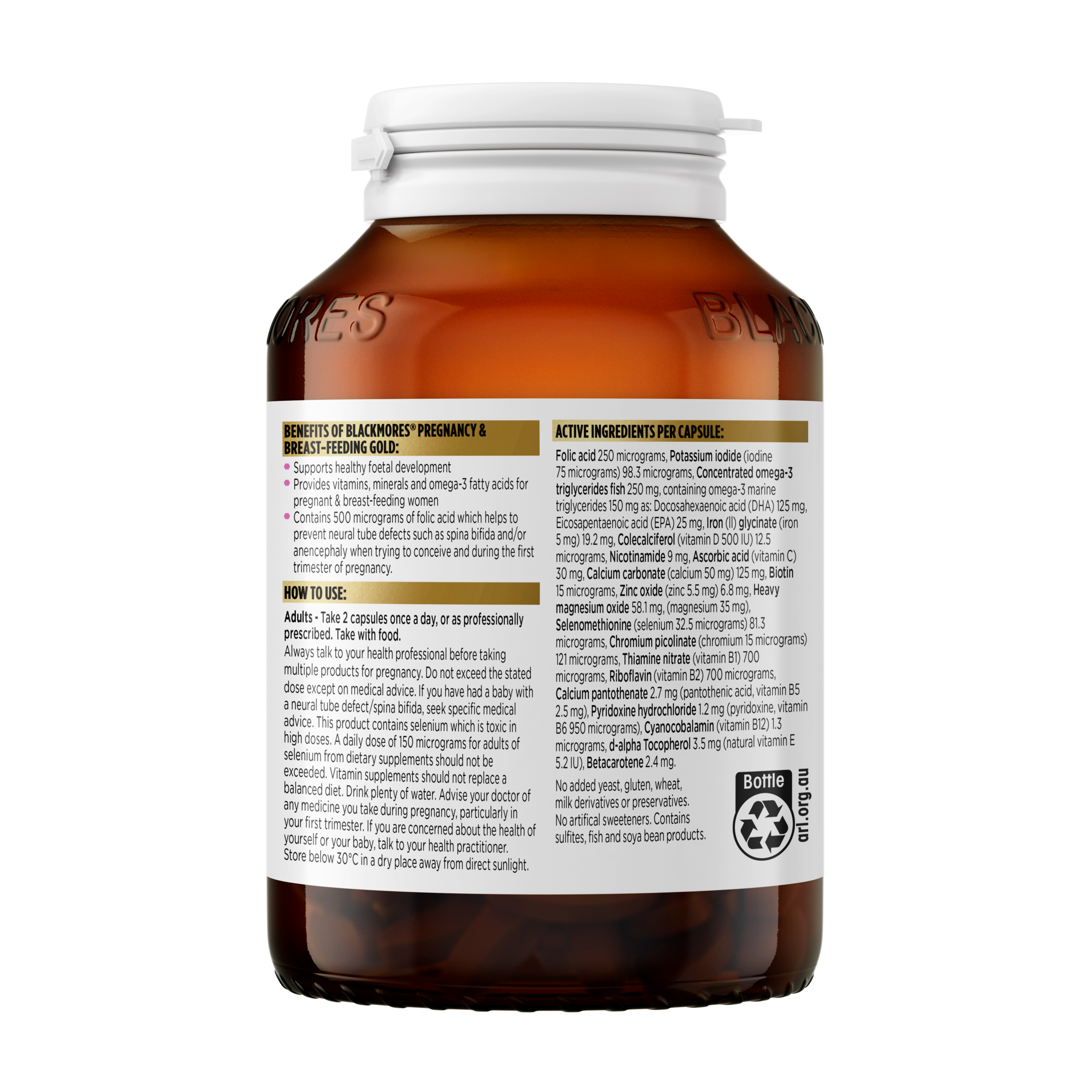 BLACKMORES PREGNANCY & BREAST-FEEDING GOLD 120 CAPSULES - Image 4