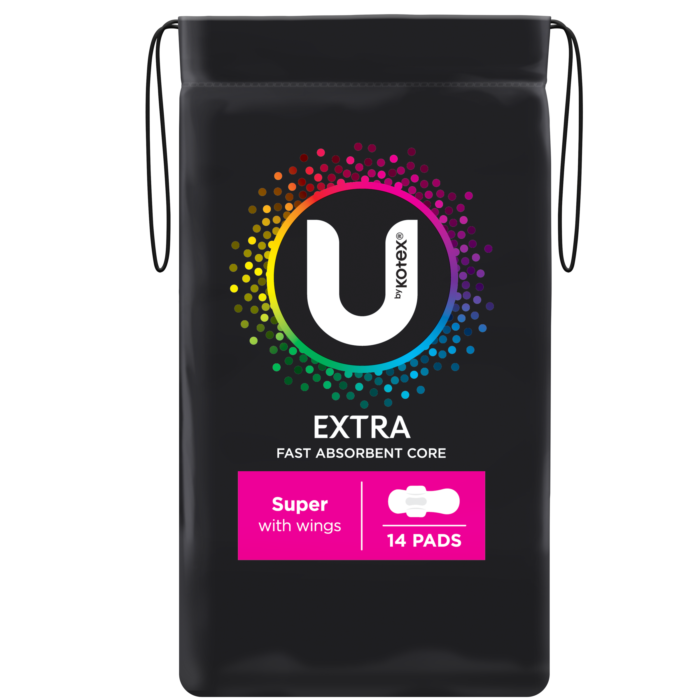 U BY KOTEX PADS EXTRA SUPER WINGS 14 PACK - Image 2