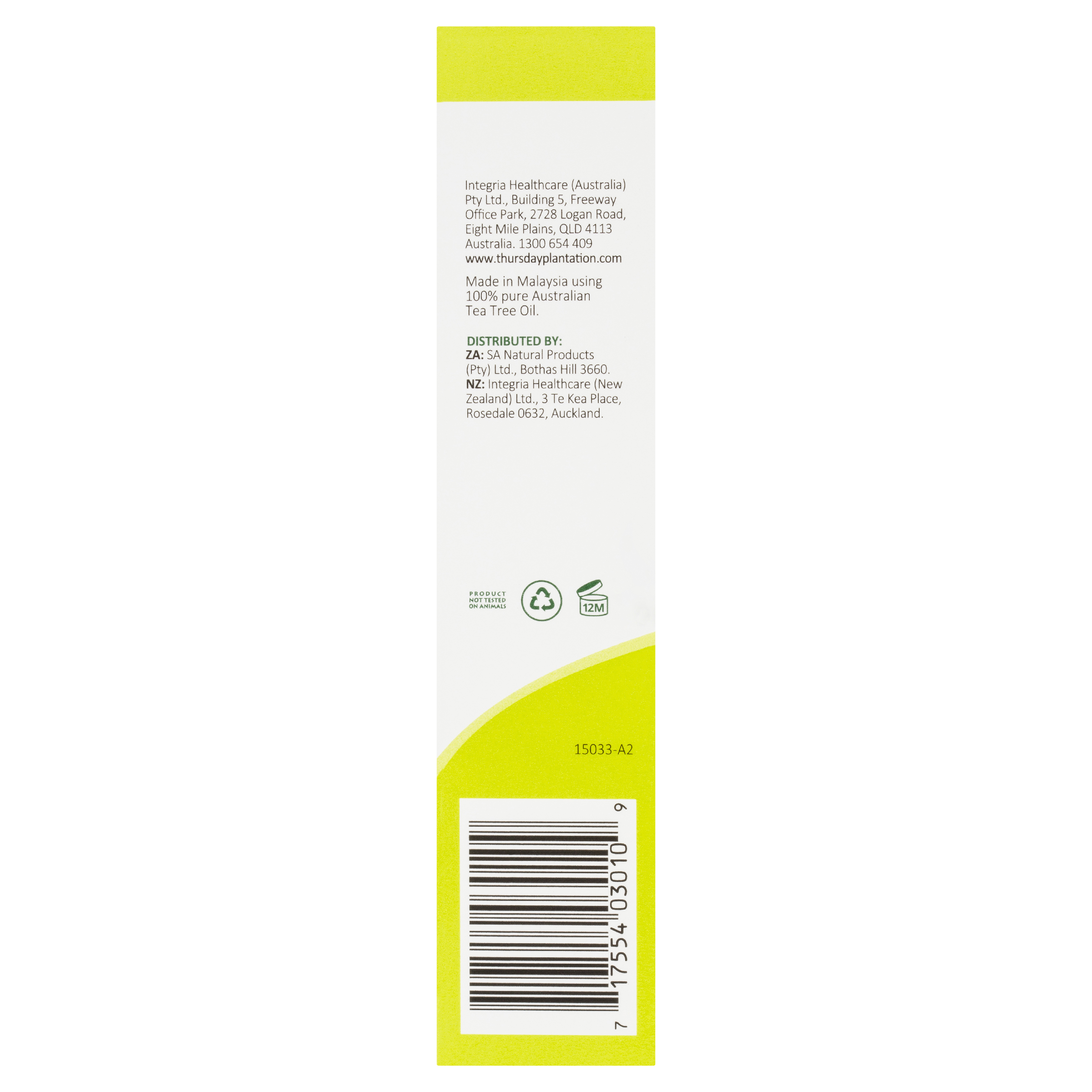 THURSDAY PLANTATION NATURAL TOOTHPASTE TEA TREE OIL 110G - Image 3