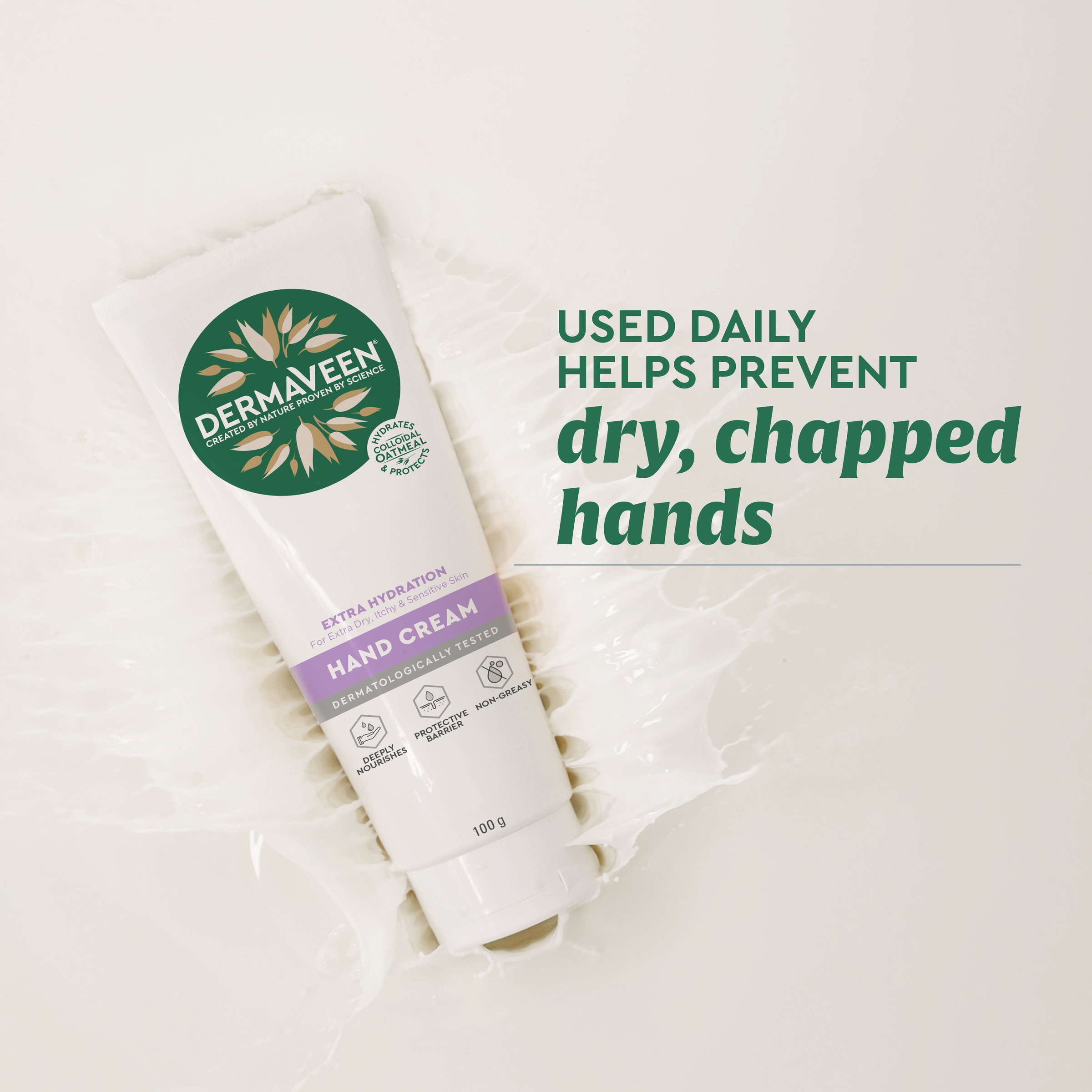 DERMAVEEN EXTRA HYDRATION HAND CREAM 100G - Image 4
