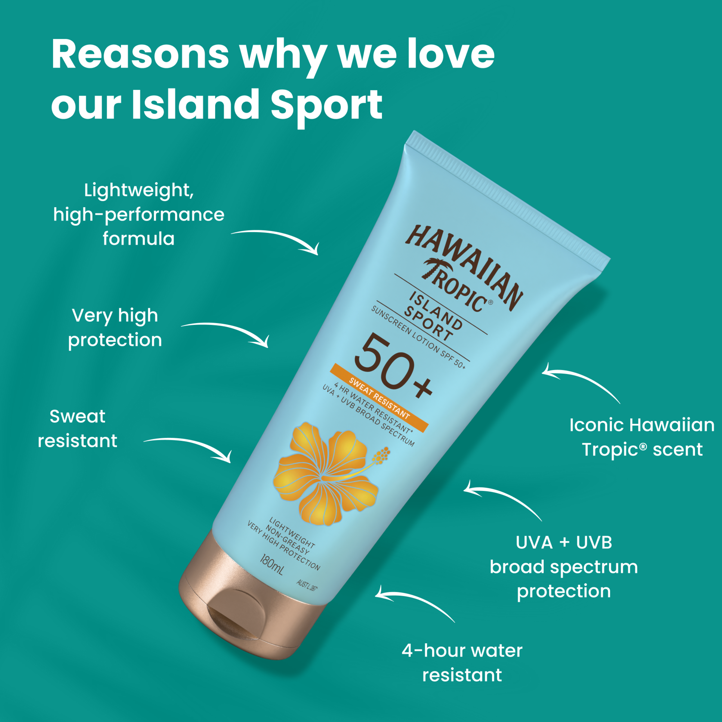 HAWAIIAN TROPIC SPORT SPF 50+ 180ML - Image 4