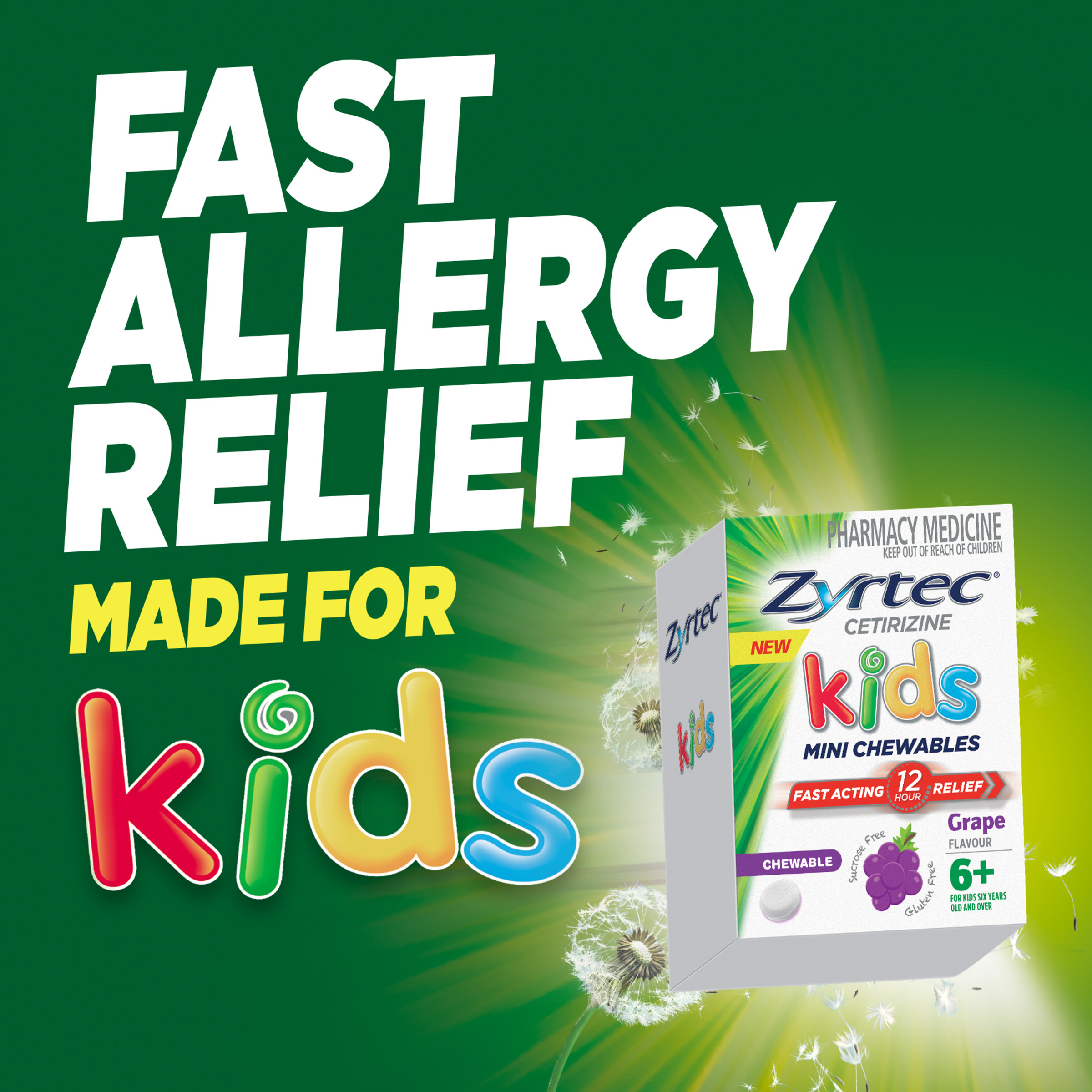 ZYRTEC KIDS 5MG GRAPE CHEWABLE TABLETS 30 - Image 3