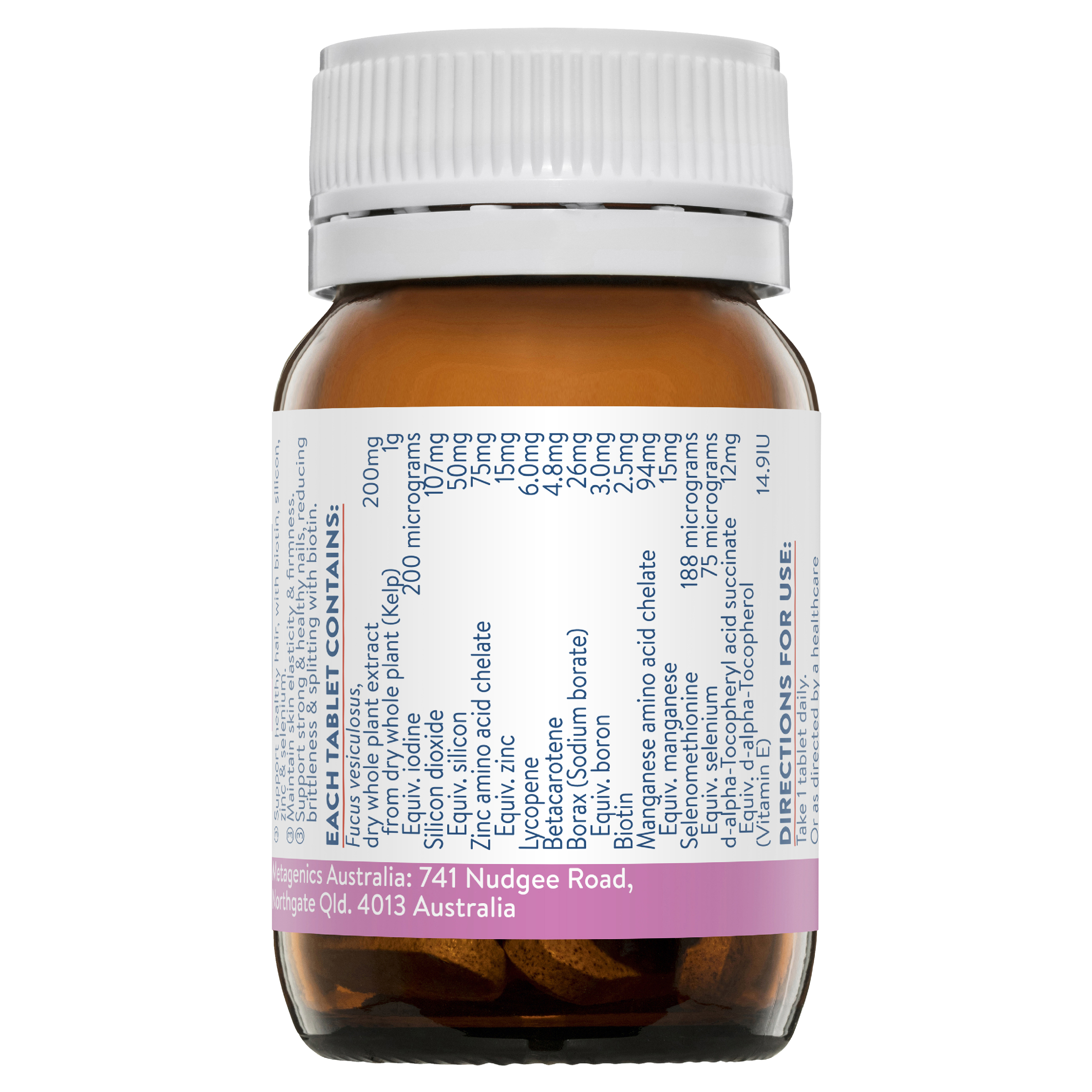 ETHICAL NUTRIENTS HEALTHY HAIR, SKIN & NAILS 30 TABLETS - Image 2