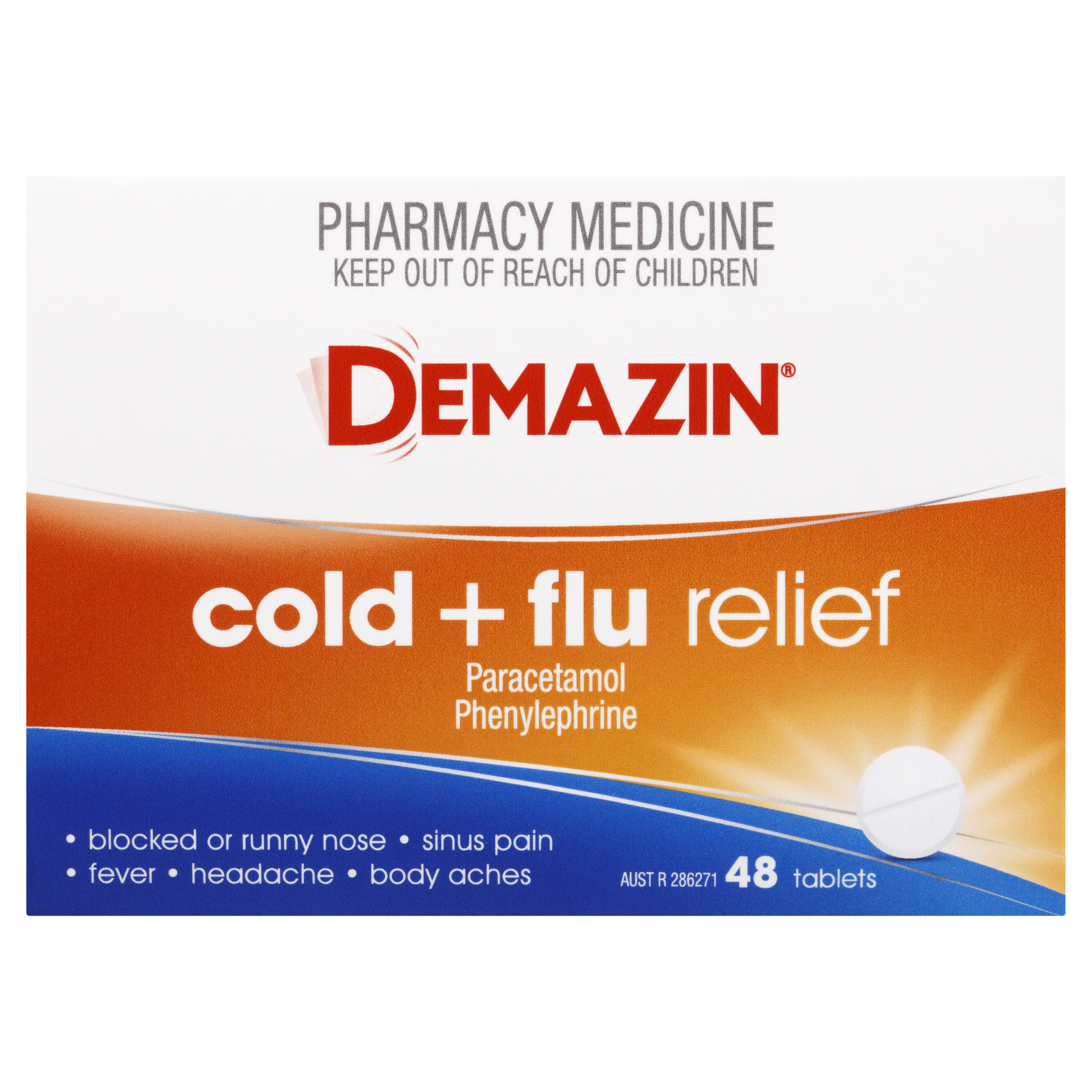 DEMAZIN COLD & FLU RELIEF PE  48TABLETS - Image 2
