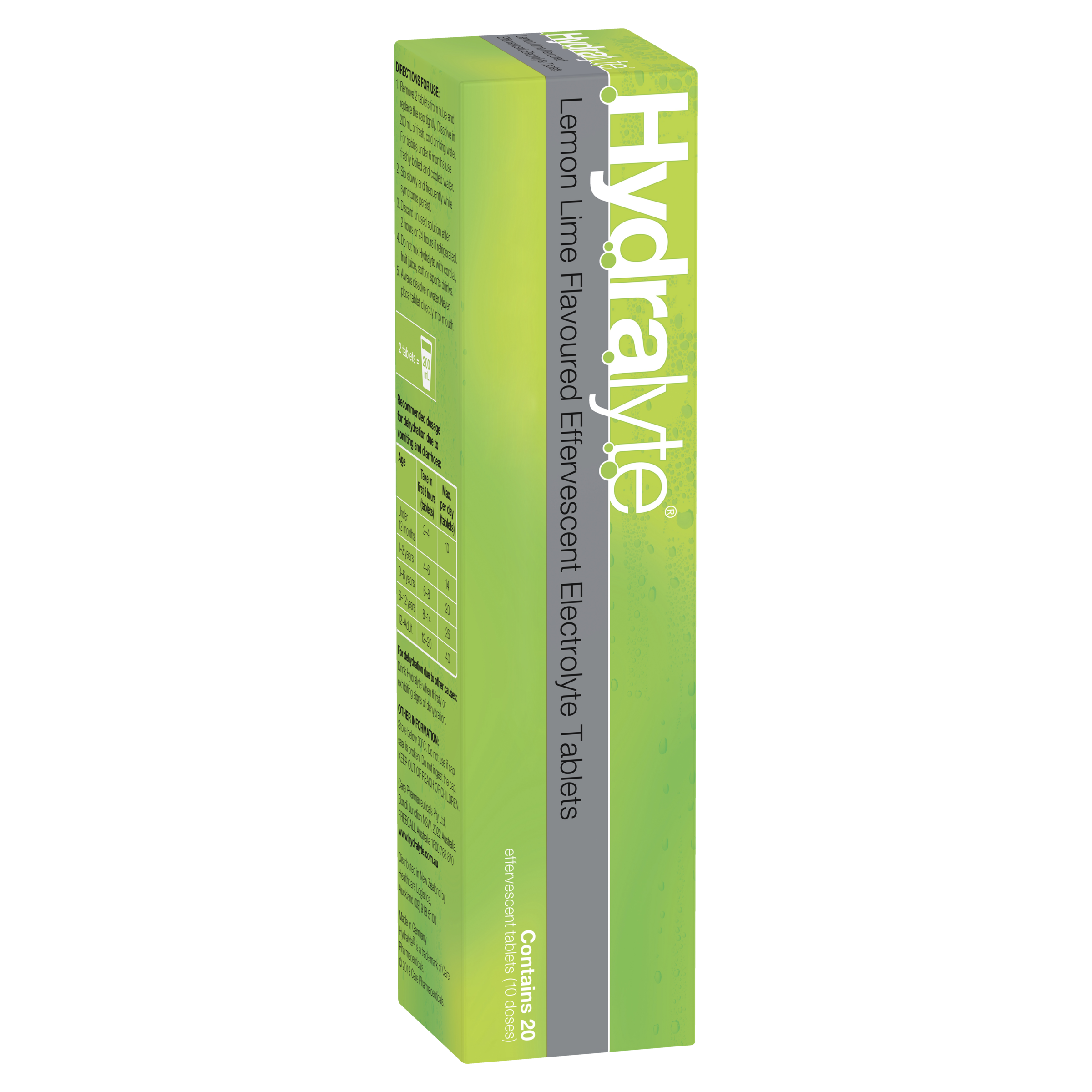 HYDRALYTE EFFERVESCENT LEMON LIME 20 TABLETS - Image 8