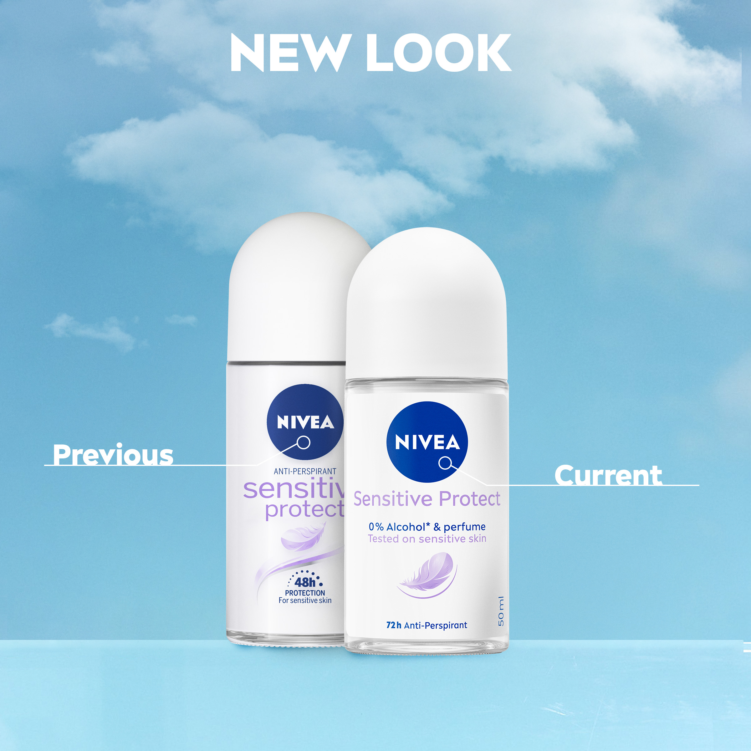NIVEA ANTIPERSPIRANT SENSITIVE PROTECT 48H ROLL ON 50ML - Image 8
